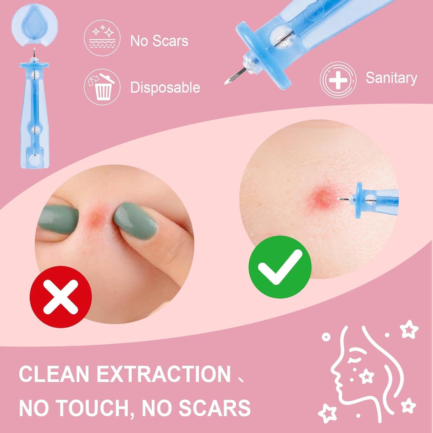 Kit de Parches para Acné Vathery - 3 Pasos, 9 Parches Microdart y 24 Hidrocoloides