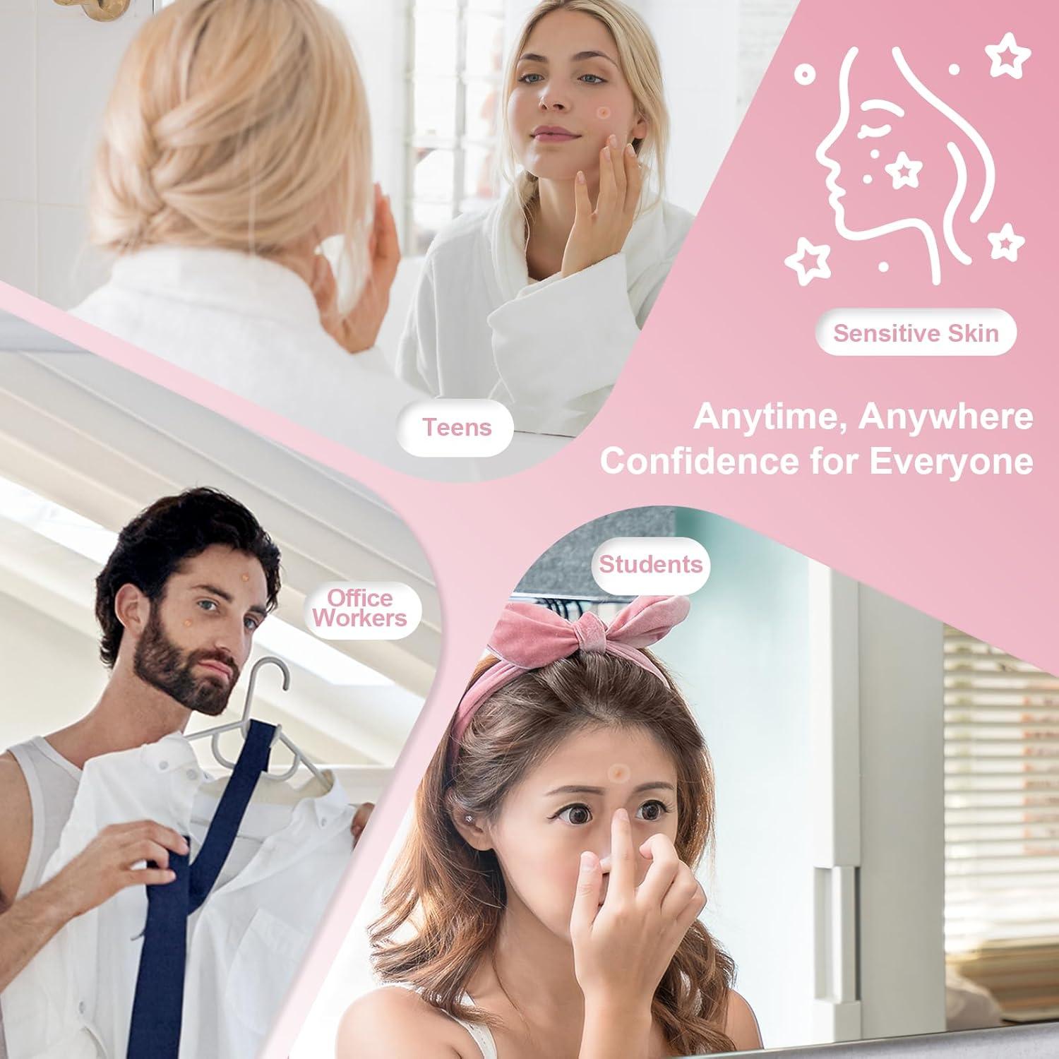 Kit de Parches para Acné Vathery - 3 Pasos, 9 Parches Microdart y 24 Hidrocoloides