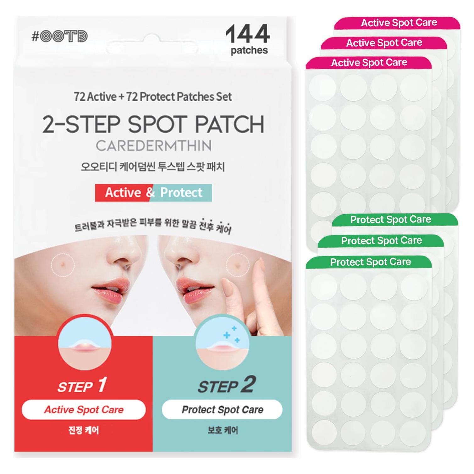Parches de Cuidado de Piel Coreano Caredermthin 2 Pasos - 144 Puntos