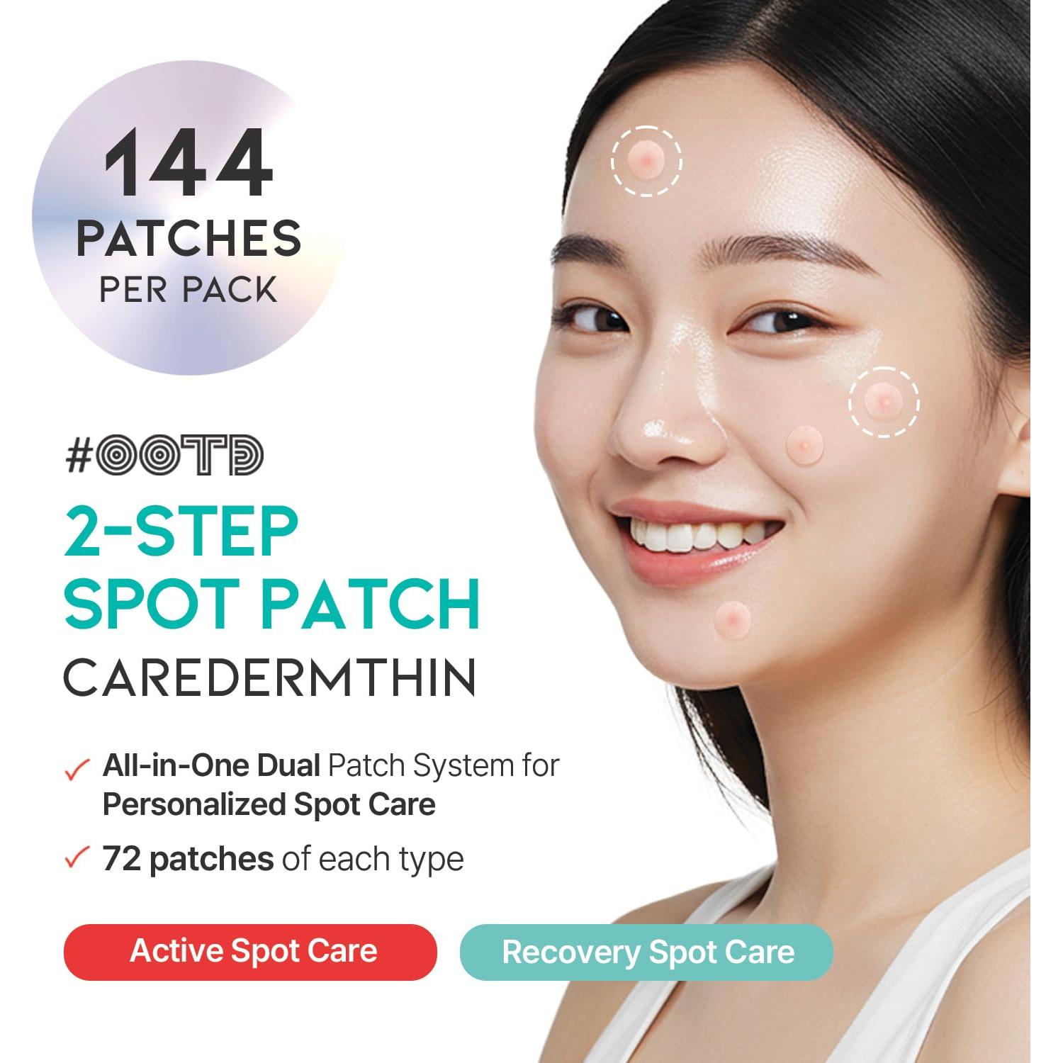 Parches de Cuidado de Piel Coreano Caredermthin 2 Pasos - 144 Puntos