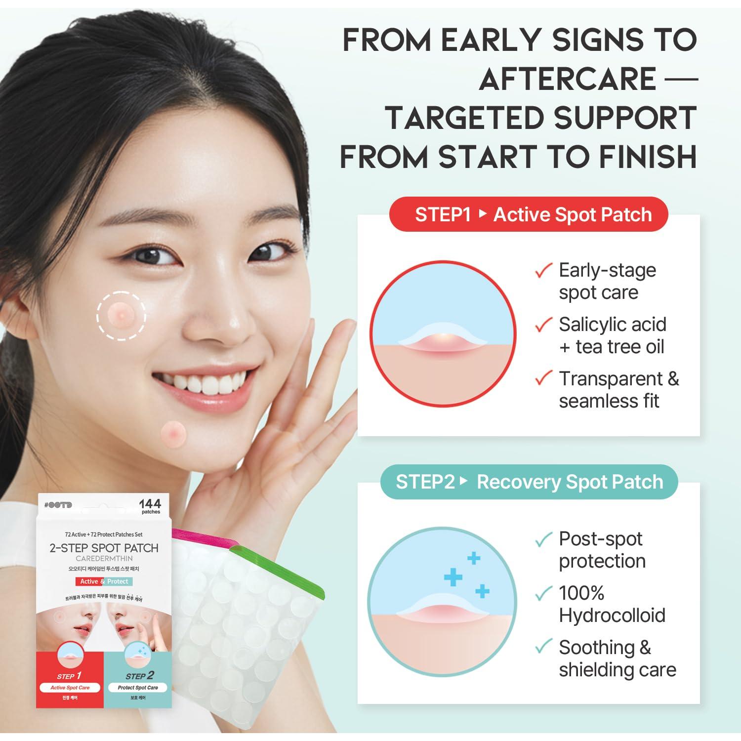 Parches de Cuidado de Piel Coreano Caredermthin 2 Pasos - 144 Puntos