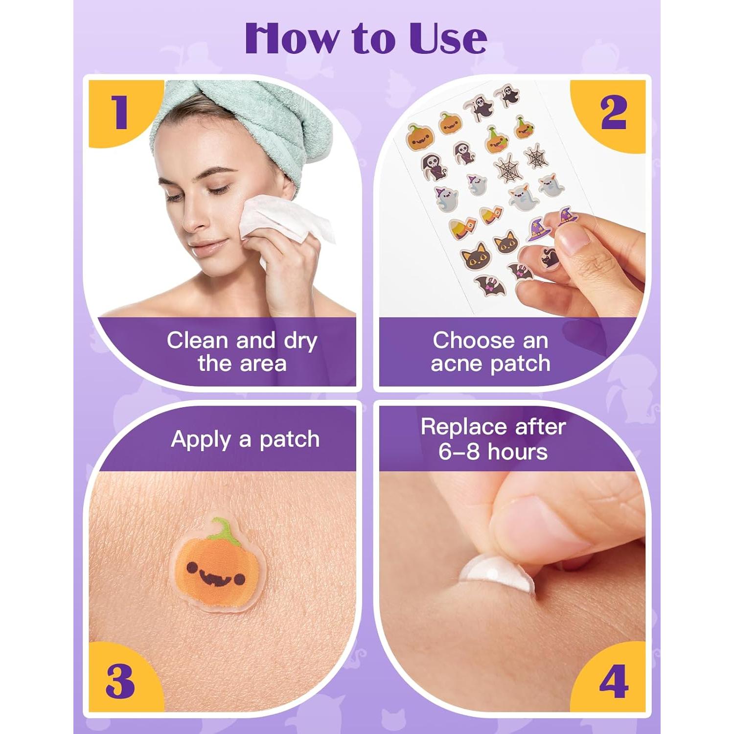 Parches Hidrocoloides para Acné Attyxfica Halloween - 144 Parches