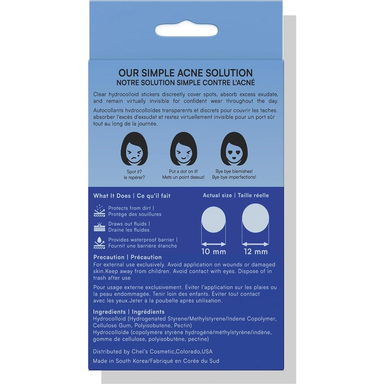 Parche Hidrocoloide Chel's Cosmetic para Acné - 66 Unidades