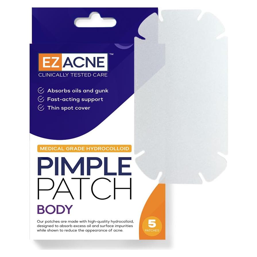 Parches para Granos Extra Grandes EZACNE - Hidrocoloide Médico (5 Unidades)