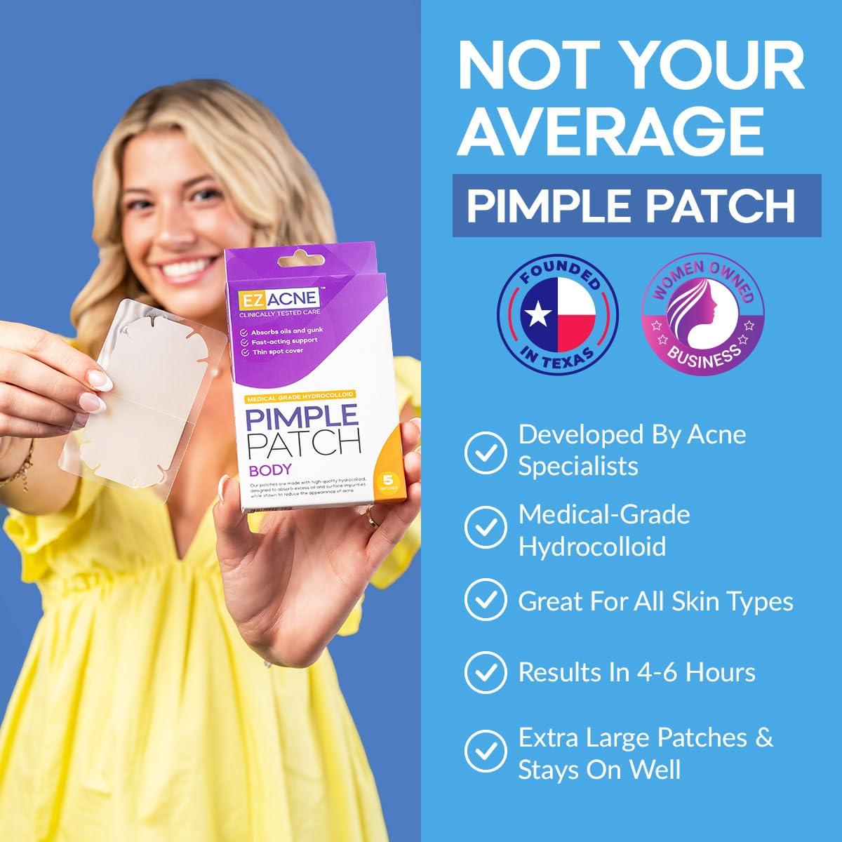 Parches para Granos Extra Grandes EZACNE - Hidrocoloide Médico (5 Unidades)