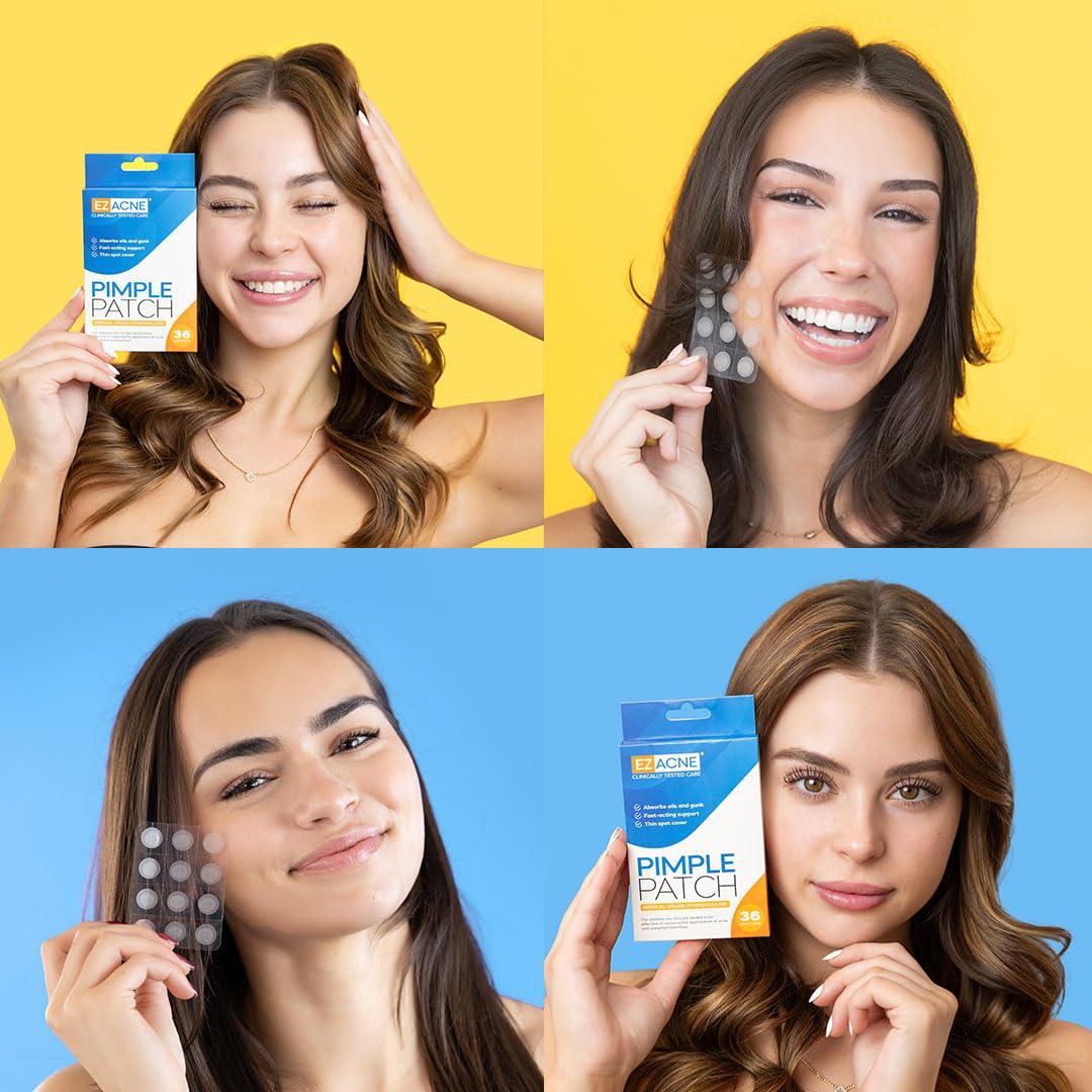 Parches para Granos Extra Grandes EZACNE - Hidrocoloide Médico (5 Unidades)