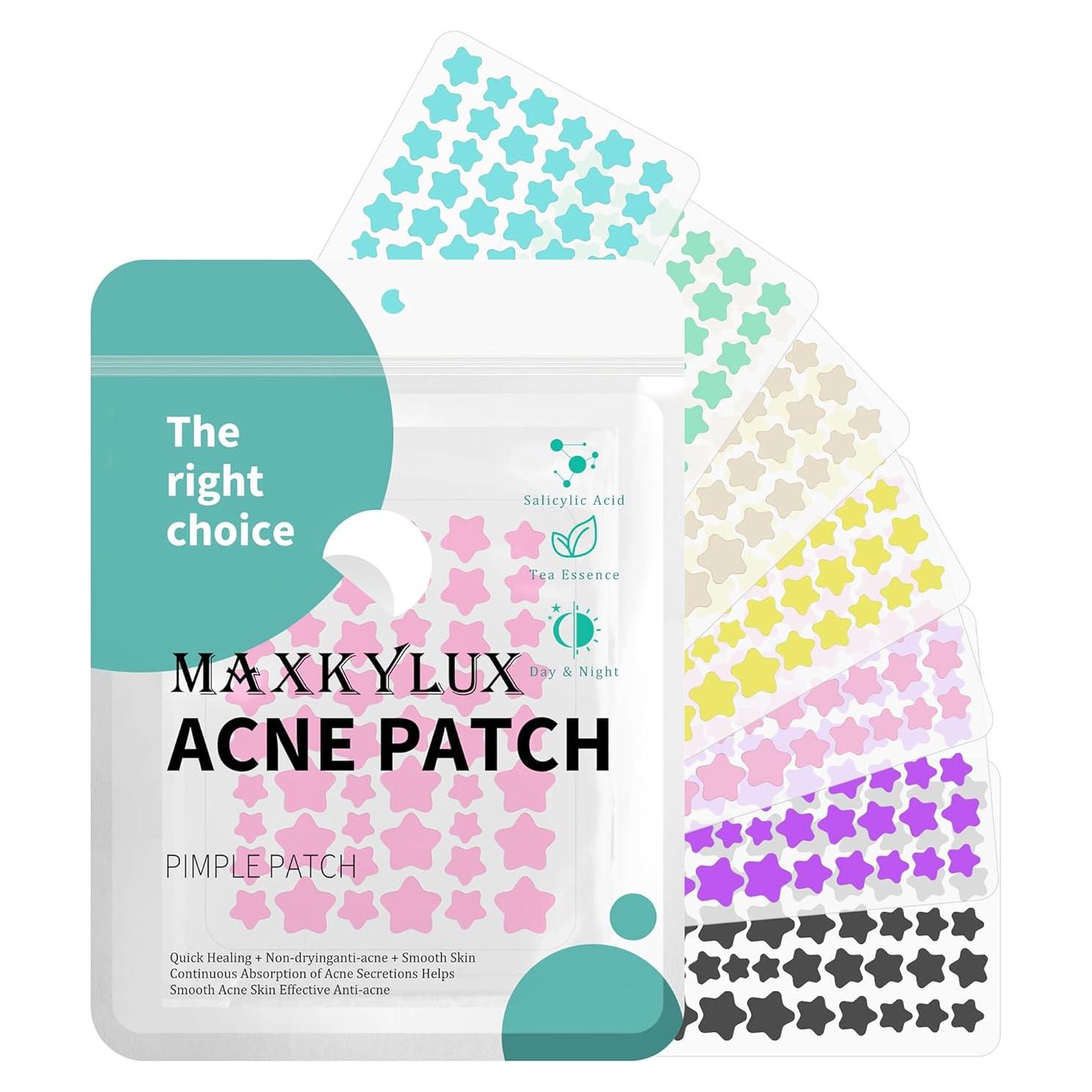 Parches Estelares para Espinillas MAXKYLUX - 4 Tamaños Hidrocoloide