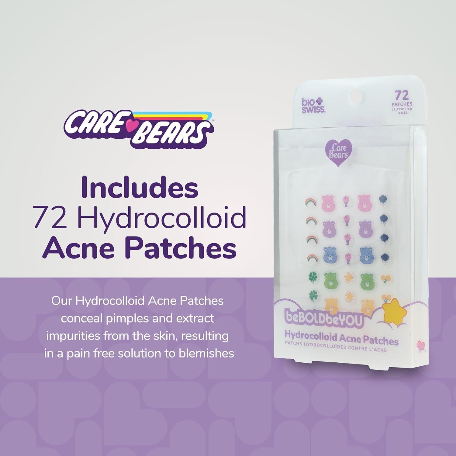 Parches para Granitos BioSwiss Care Bears - 72 Unidades Hidrocoloide
