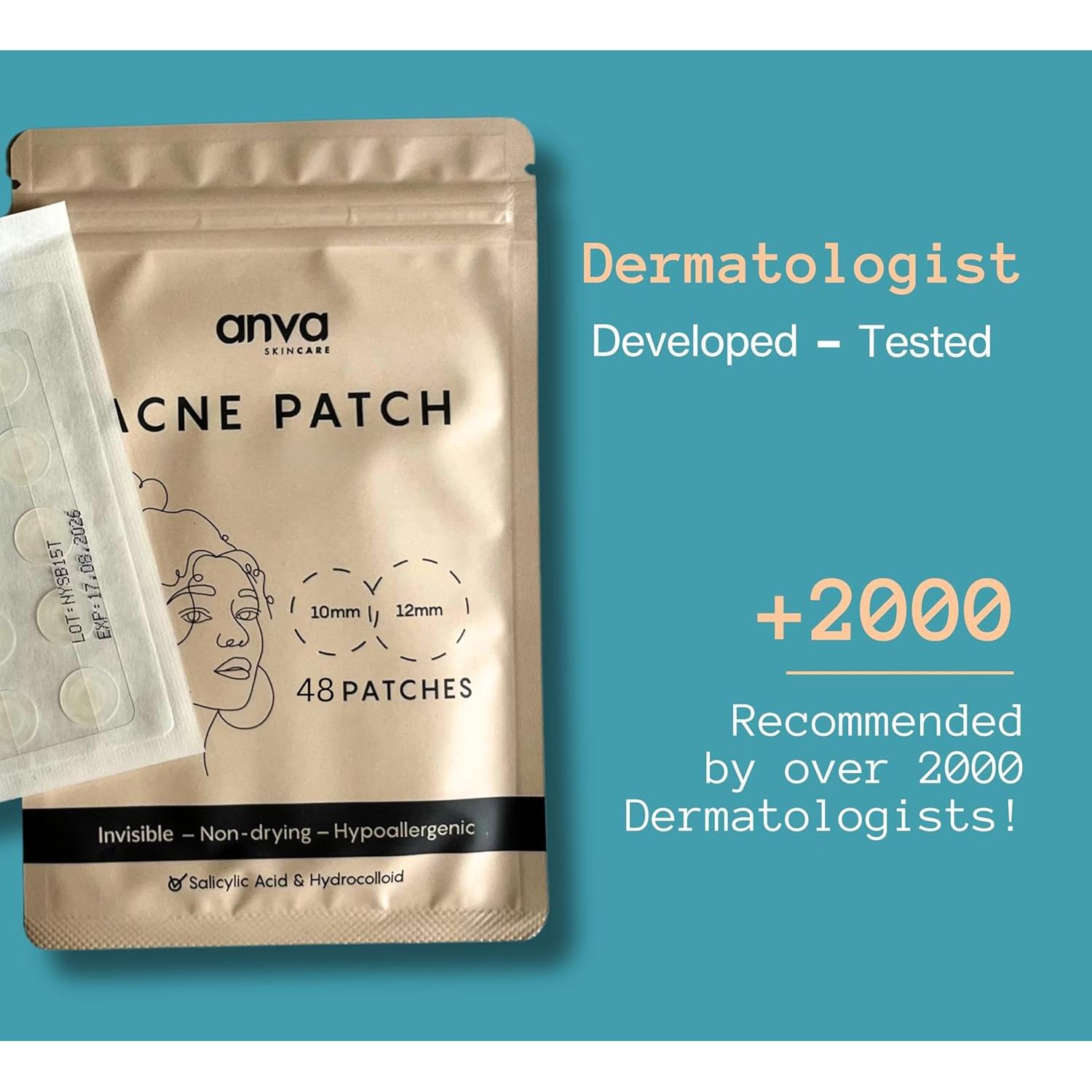 Parche Hidrocoloide para Acné Lorofy - 48 Piezas 10mm y 12mm