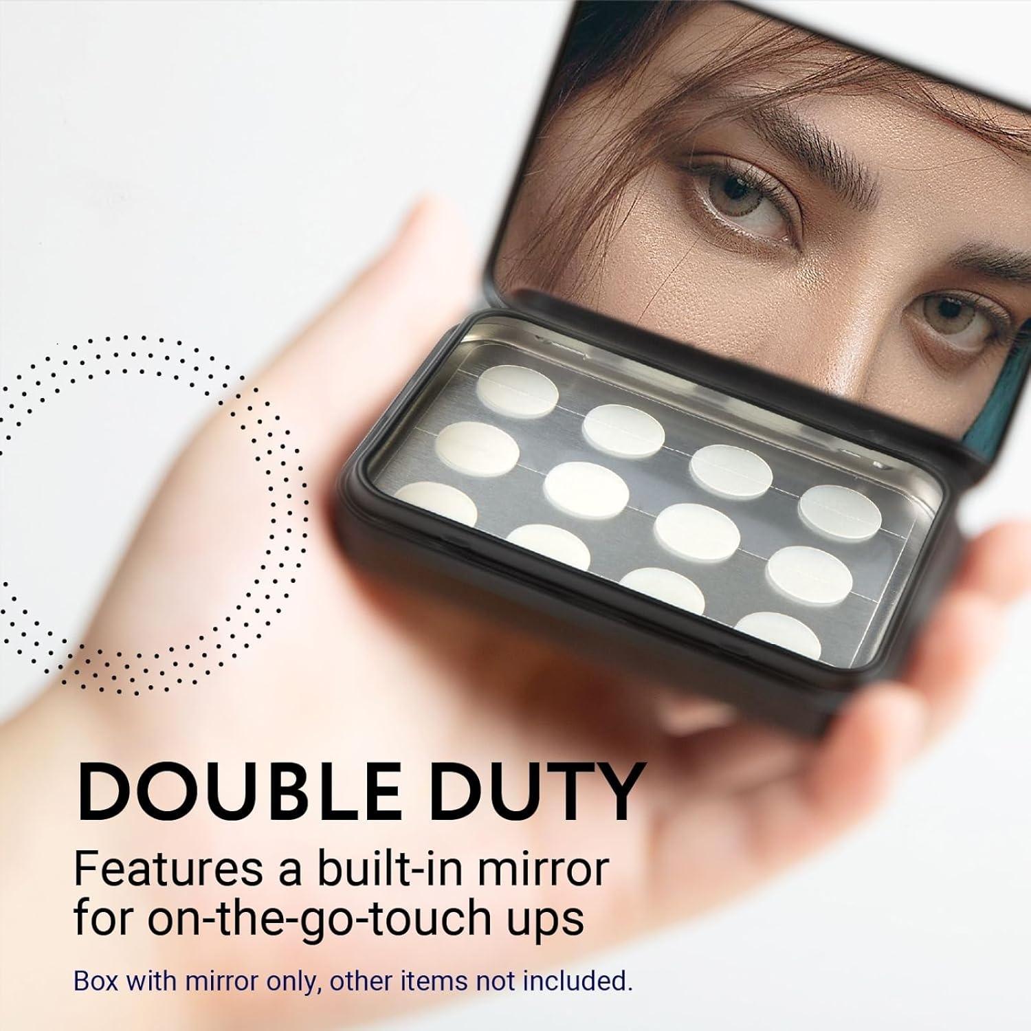 Estuche para Parches de Acné IMPRESA - Metal Negro Mate - 2 Piezas