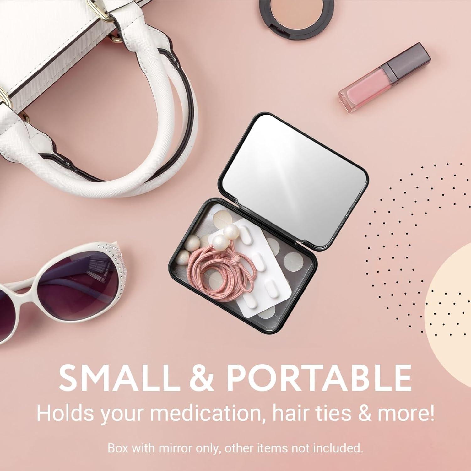 Estuche para Parches de Acné IMPRESA - Metal Negro Mate - 2 Piezas