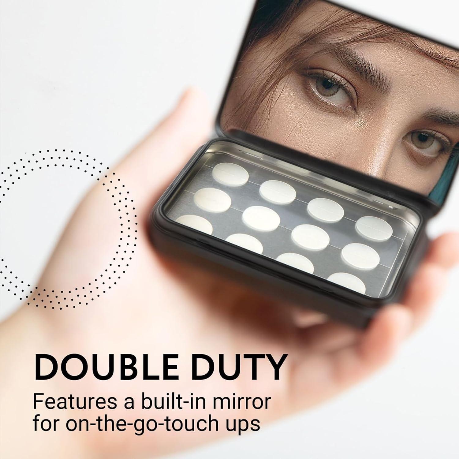 Estuche para Parches de Acné IMPRESA - Metal Negro Mate - 2 Piezas