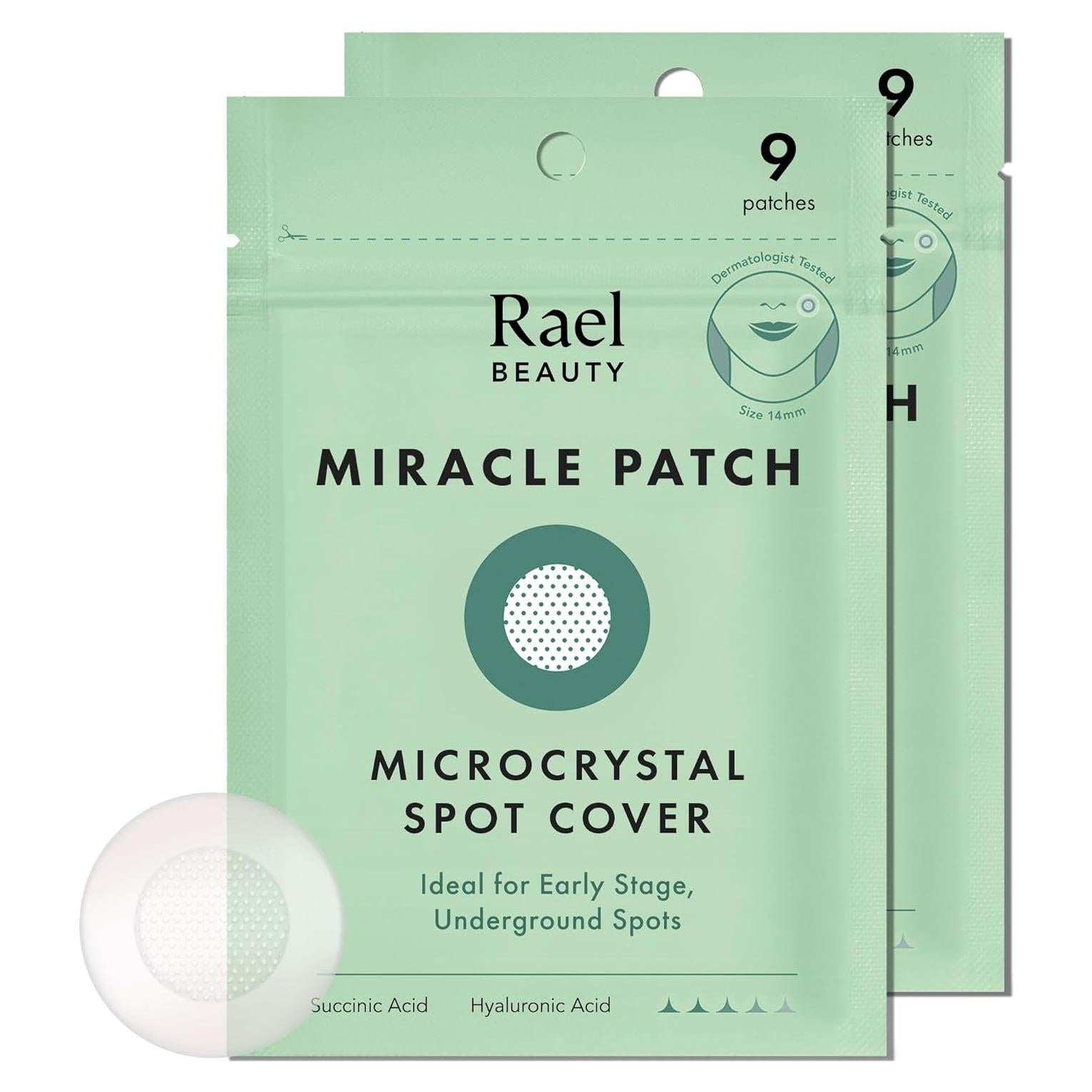 Parche para Acné Rael - Hidrocoloide con Aceite de Árbol de Té, 18 Unidades