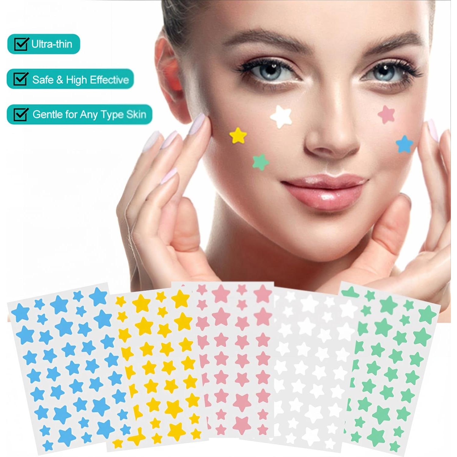 Parche Estrella para Espinillas TIKMNO - 480 Pcs Hidrocoloide