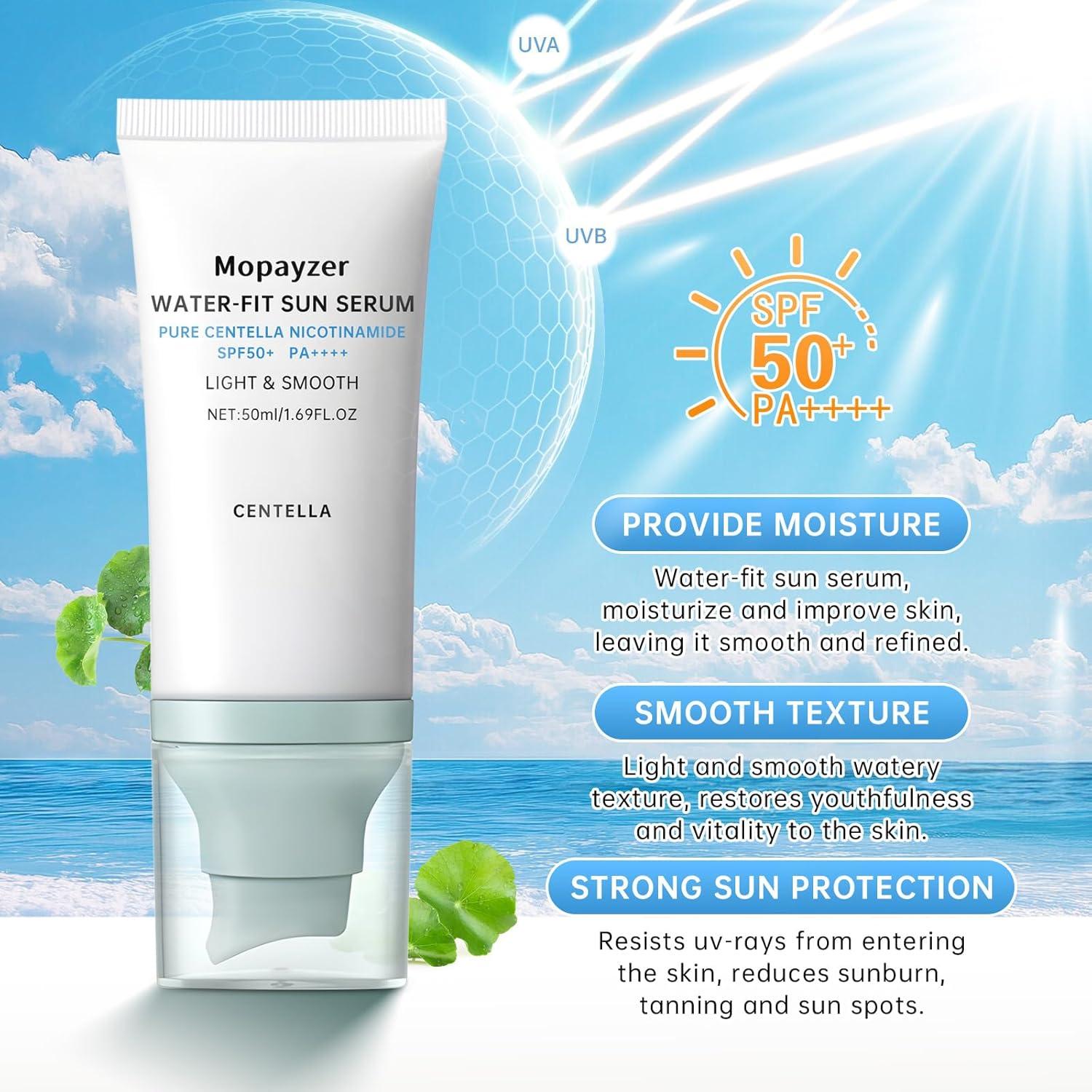 Protector Solar Centella SPF 50 Mopayzer 80g Resistente al Agua