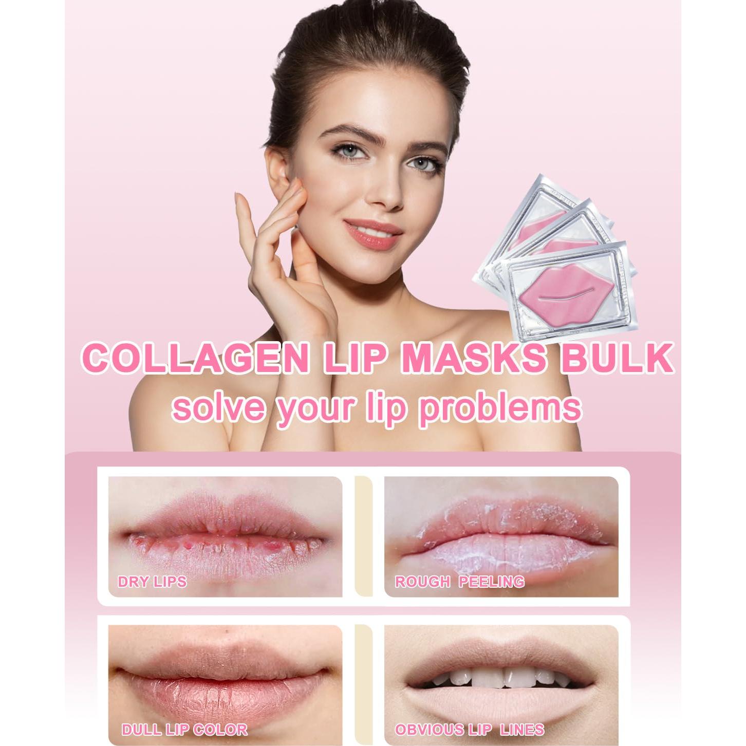 Mascarilla Labial de Colágeno Bukamkom 20 Piezas Hidratante