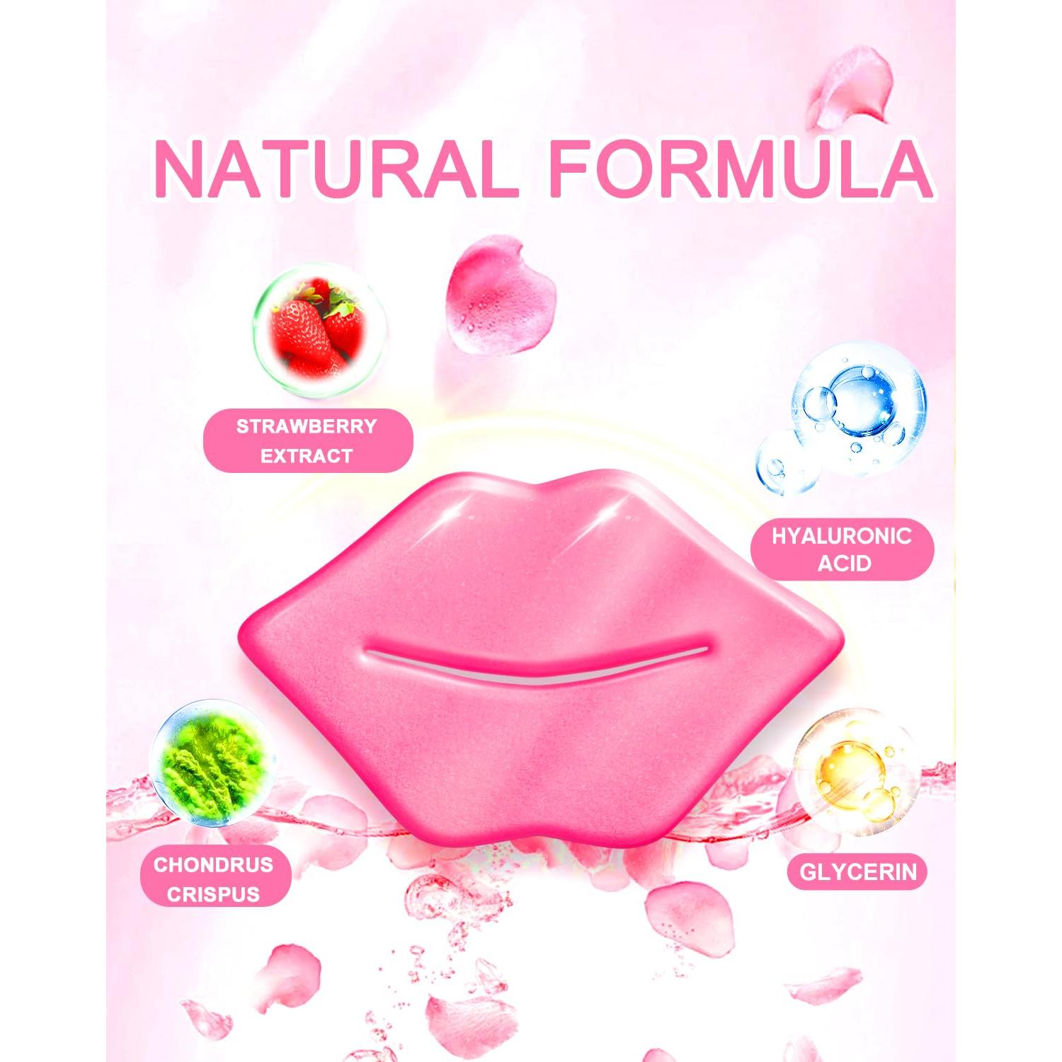 Mascarilla Labial de Colágeno Bukamkom 20 Piezas Hidratante