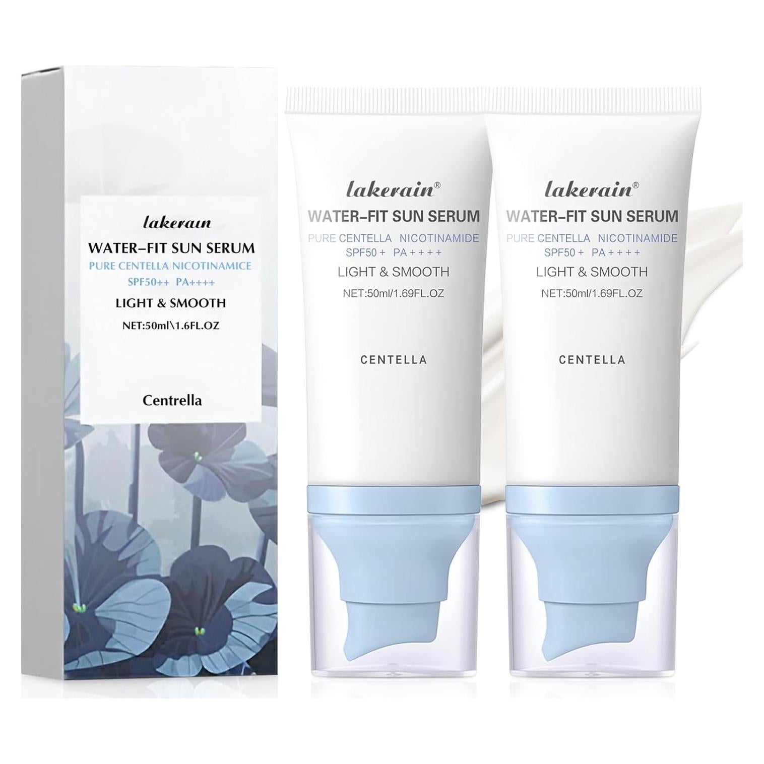 Protector Solar Facial Centella SPF 50 - Hidratante y Resistente al Agua - 2PCS