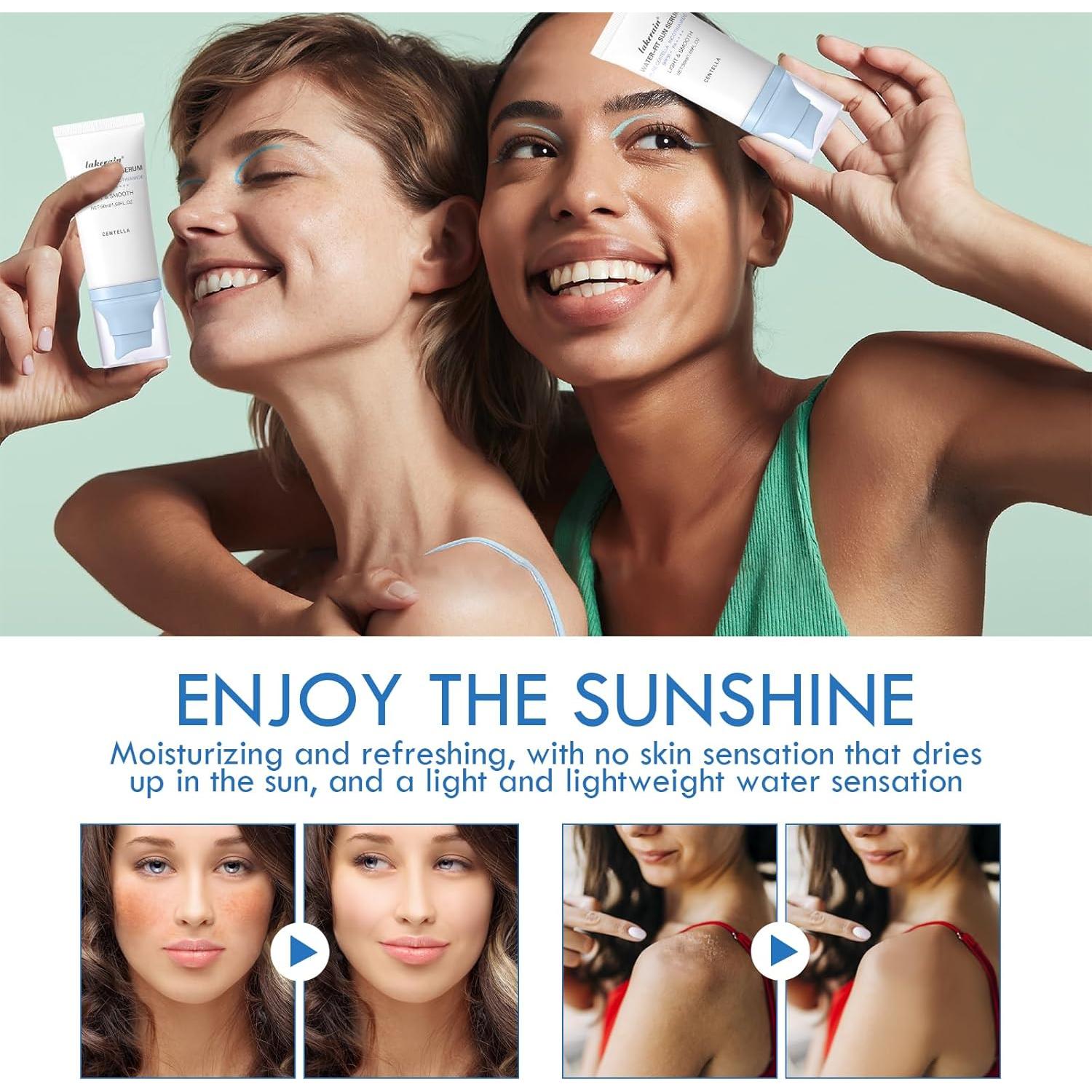 Protector Solar Facial Centella SPF 50 - Hidratante y Resistente al Agua - 2PCS