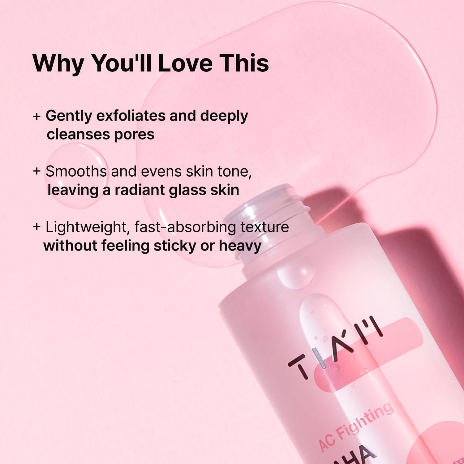 Tónico Exfoliante Suave TIA'M AC Fighting 180 ml Piel Radiante