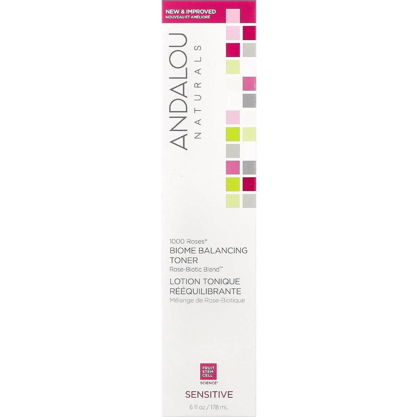 Tónico Facial Equilibrante Andalou Naturals 1000 Rosas 177 ml