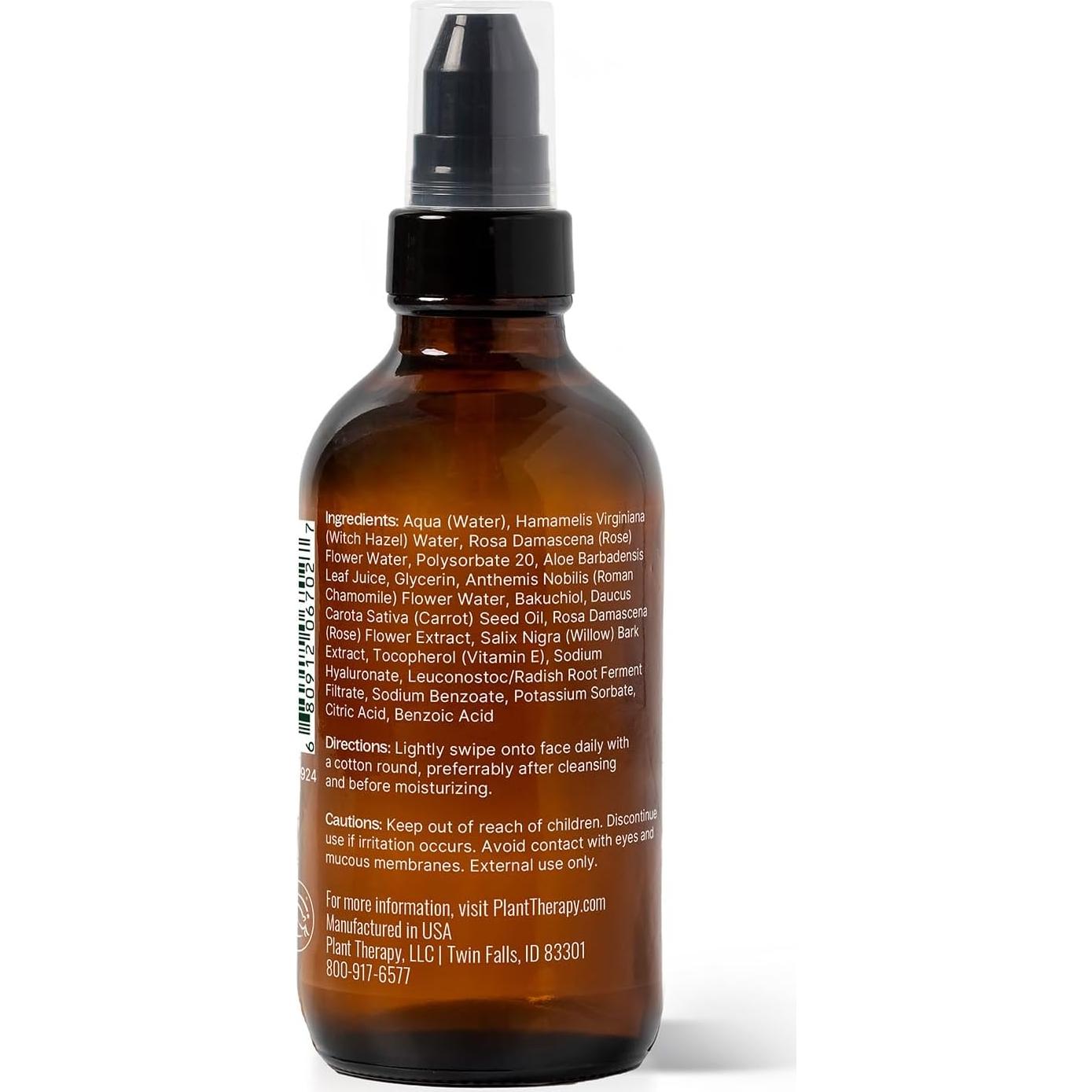 Tónico Facial Plant Therapy Rosa y Hamamelis 118 ml Hidratante