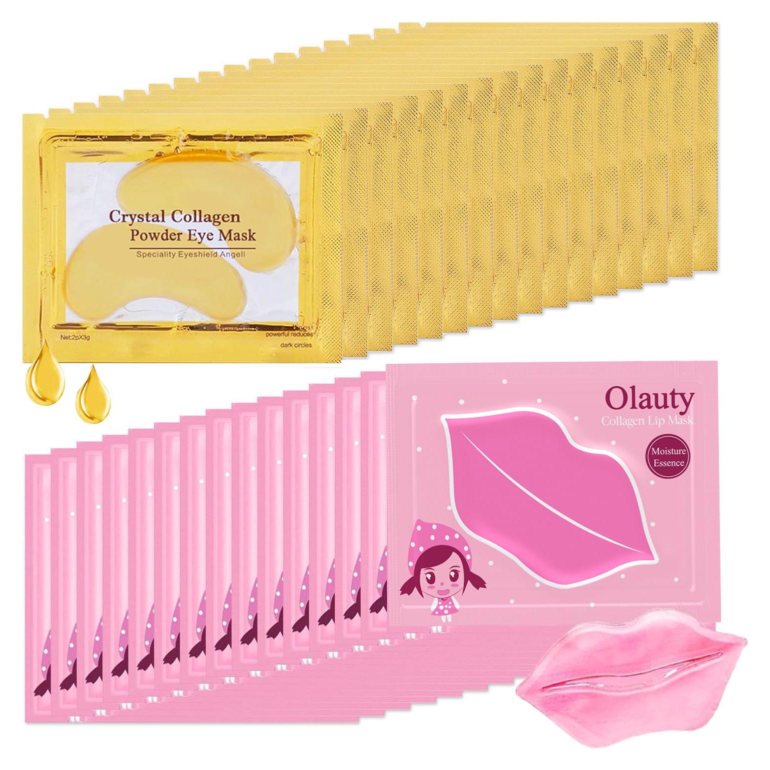 Set 30 Pares Mascarillas Labiales y Ojos BliBling Hidratantes