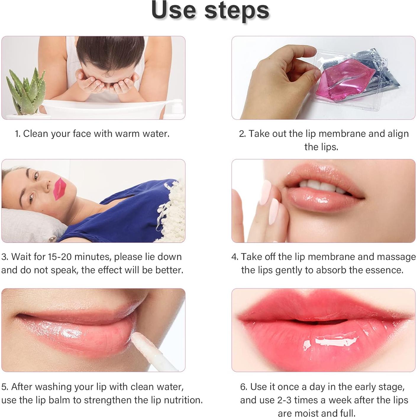 Mascarilla Labial Colágeno Reengull 30 Piezas Hidratante