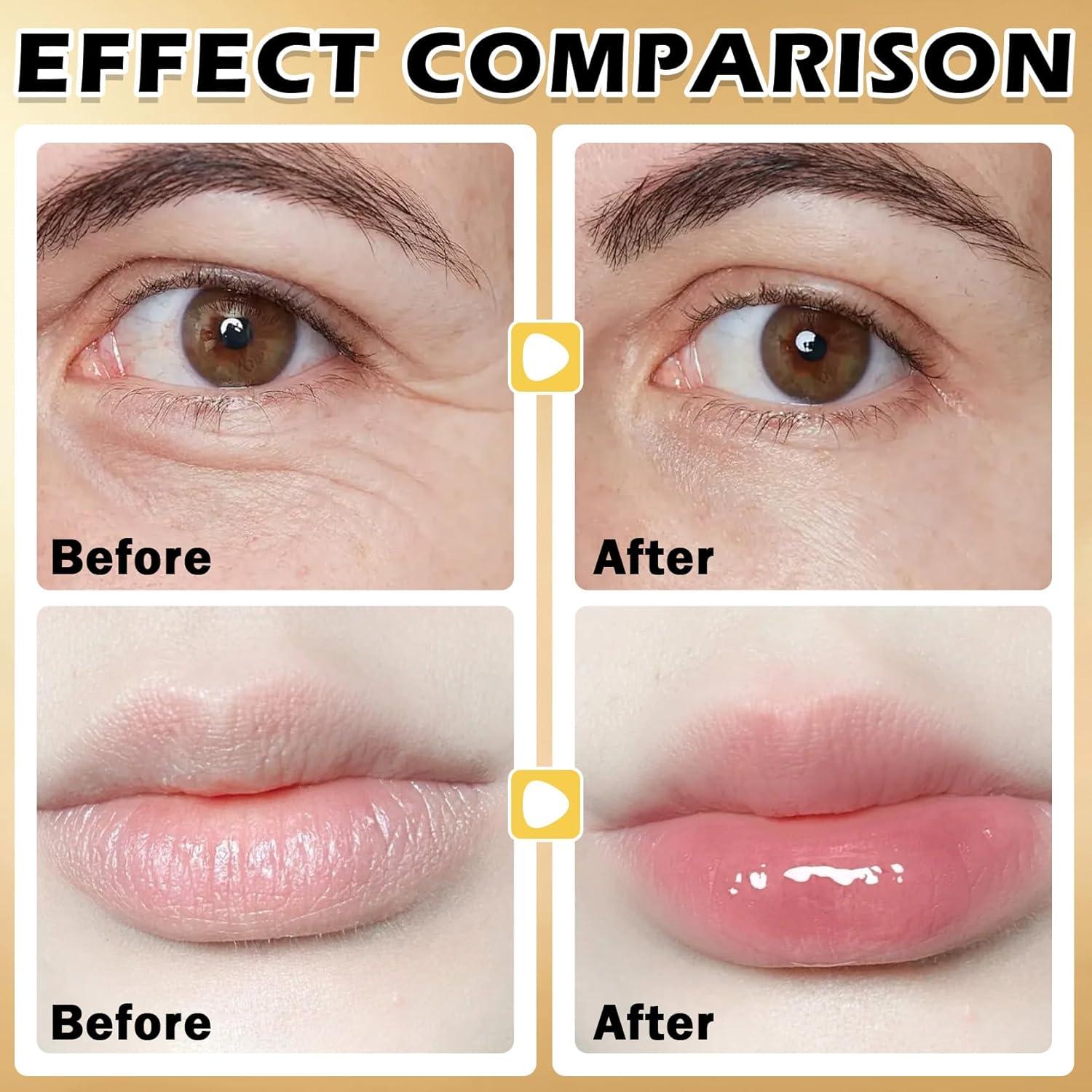 30 Piezas Mascarillas Labiales y Oculares AOAZXBB 24K Oro