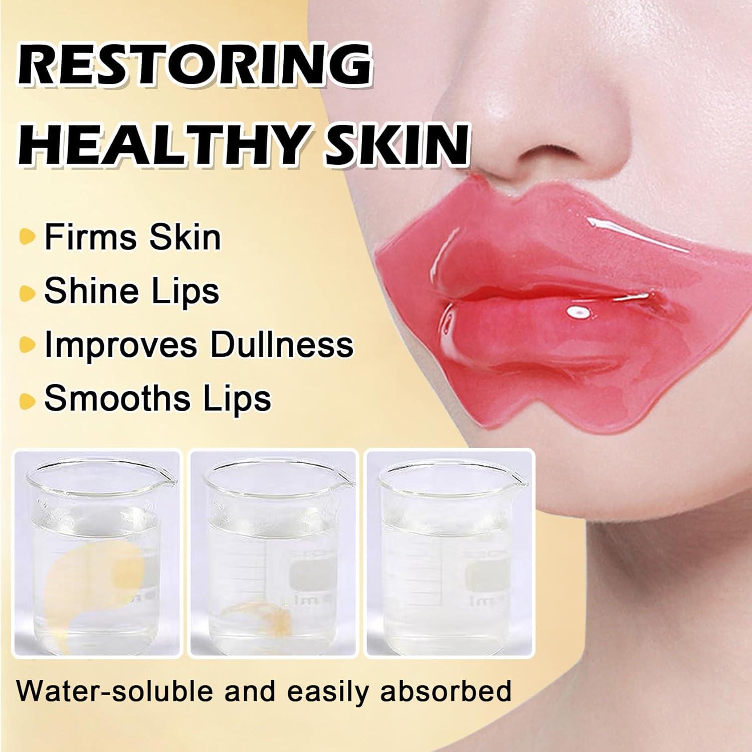 30 Piezas Mascarillas Labiales y Oculares AOAZXBB 24K Oro