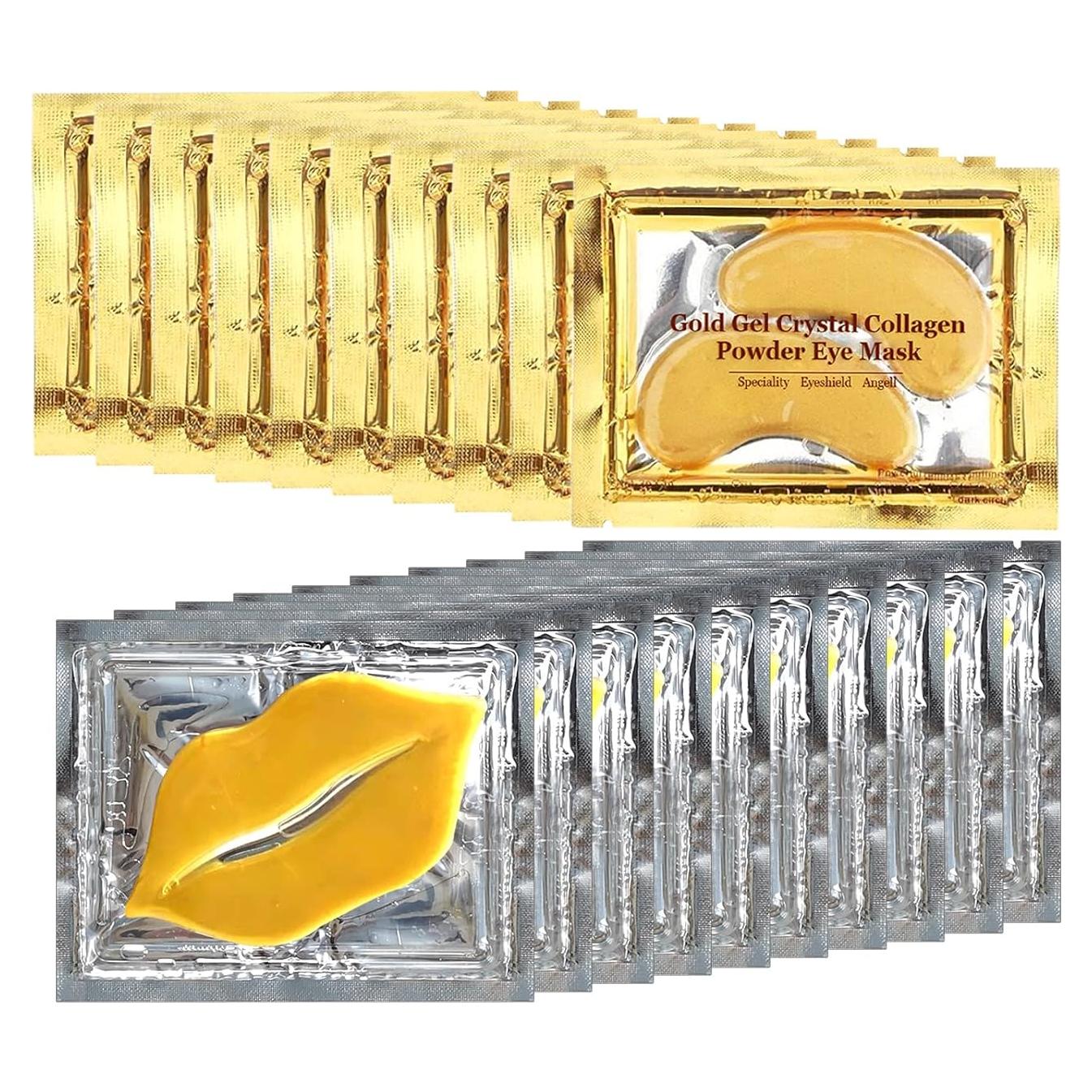 40 Piezas Máscaras de Colágeno para Ojos y Labios Adofect