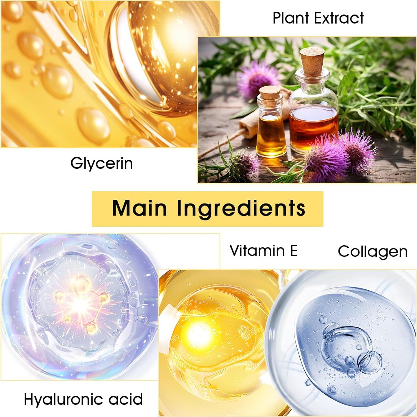 40 Piezas Máscaras de Colágeno para Ojos y Labios Adofect