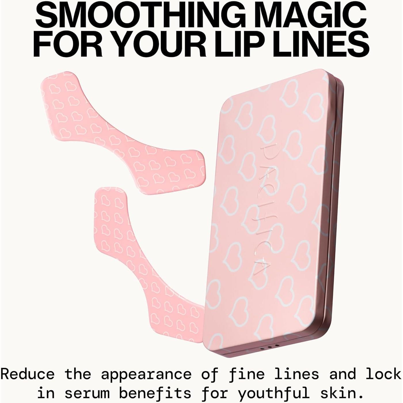 Beauty Reusable Lip Line Mask, Skincare, Silicone Mask, For Fine Lines and Wrinkles, Lift and Firm, Pair with Serum, Storage Tin Included, Skin Care, Face Masks Skincare, Vegan, 2 Pieces