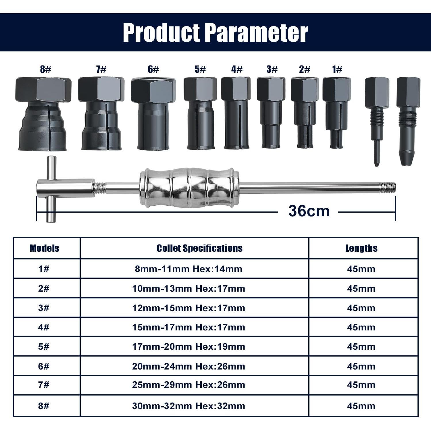 LainKeen Kit Extractores de Rodamientos 12 Piezas 8-32mm