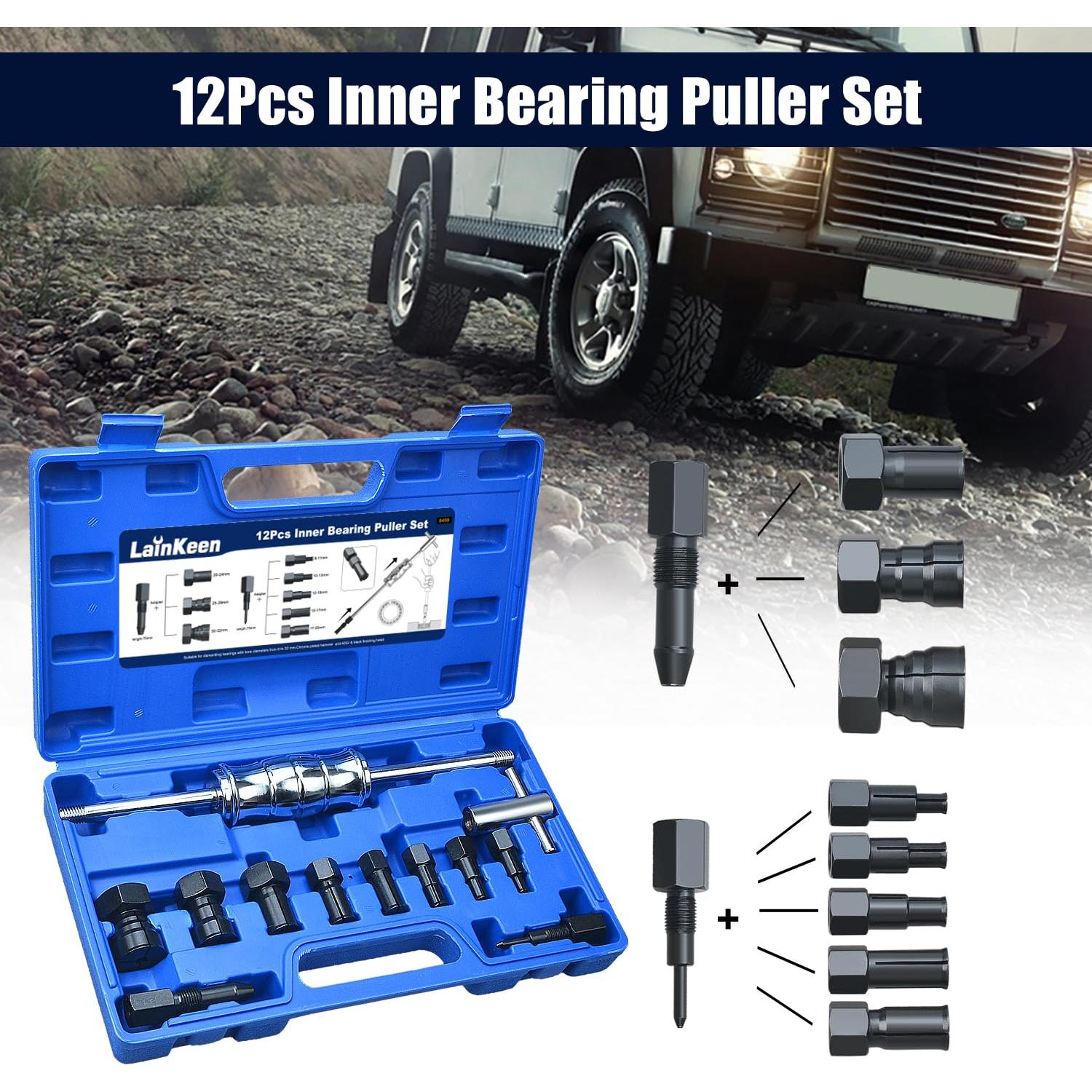 LainKeen Kit Extractores de Rodamientos 12 Piezas 8-32mm