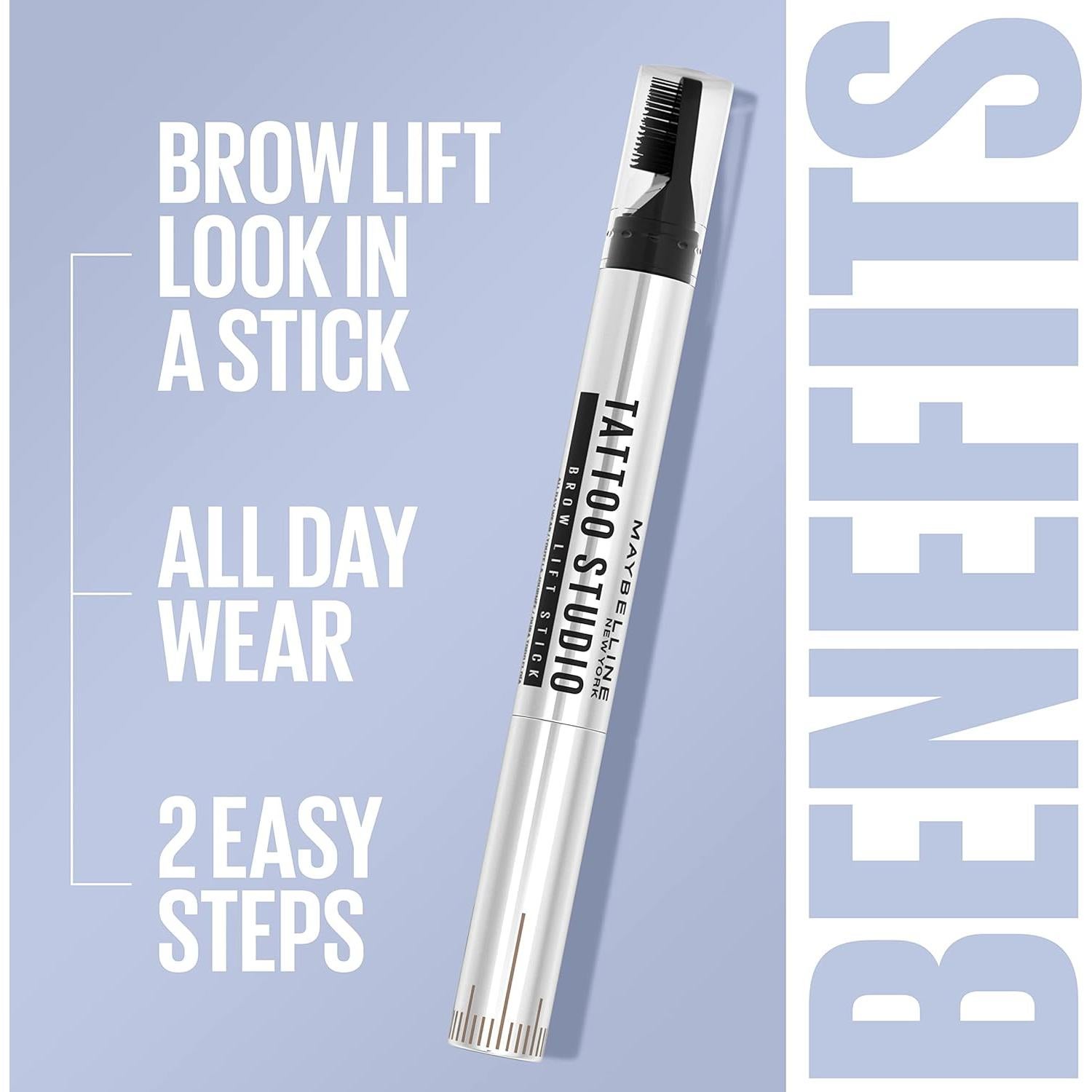 Stick de Elevación de Cejas Maybelline TattooStudio Marrón Suave