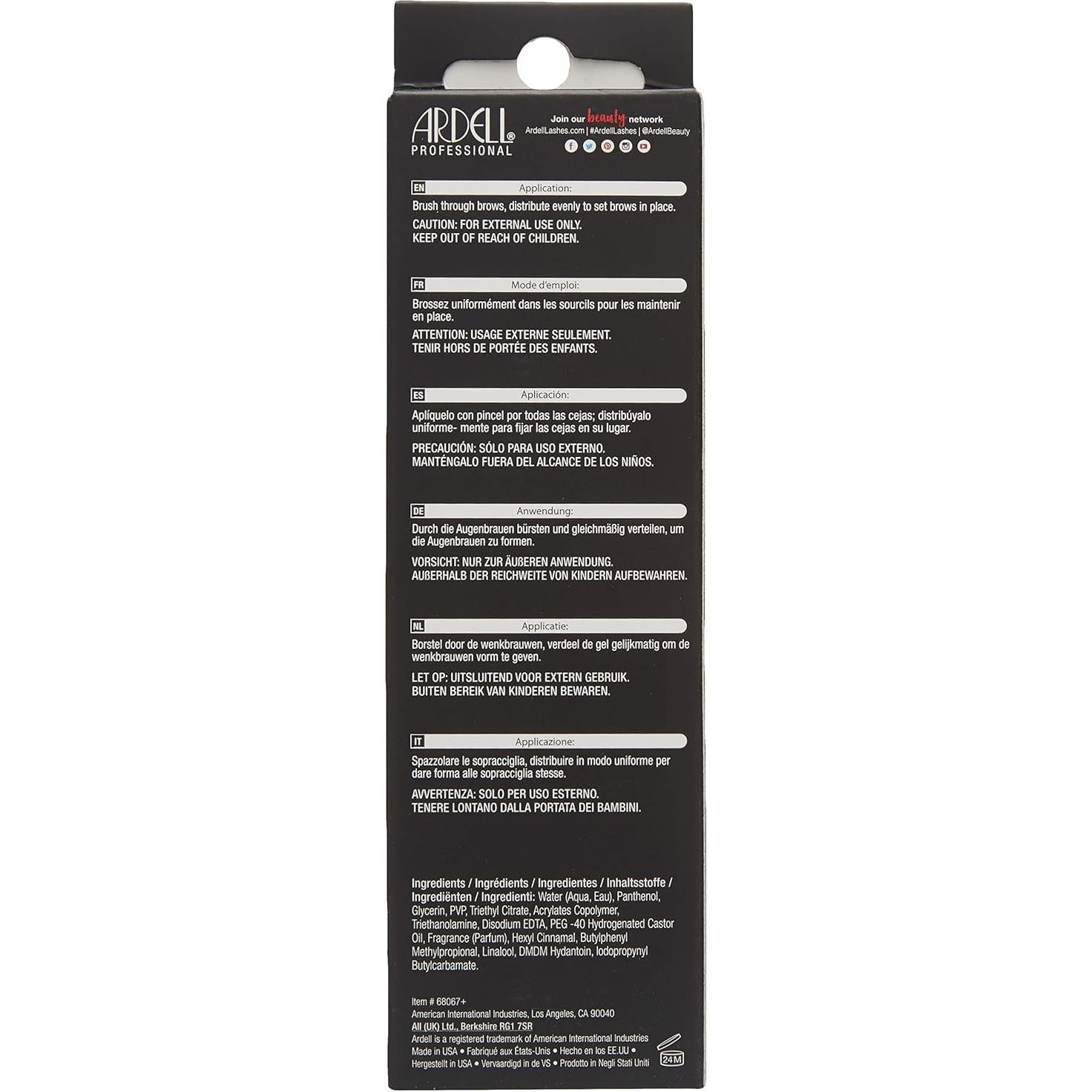 Gel para Cejas Ardell - Transparente, Larga Duración, 10.74cm