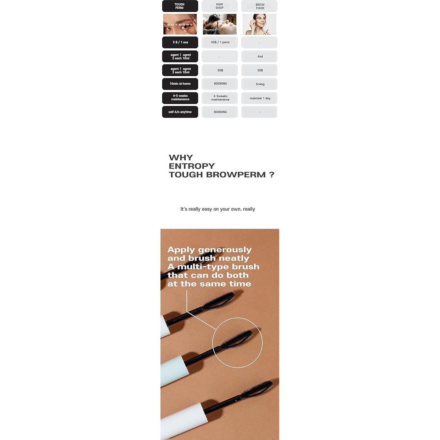 Kit de Laminado de Cejas Entropy Tough Brow Lift 24.9g