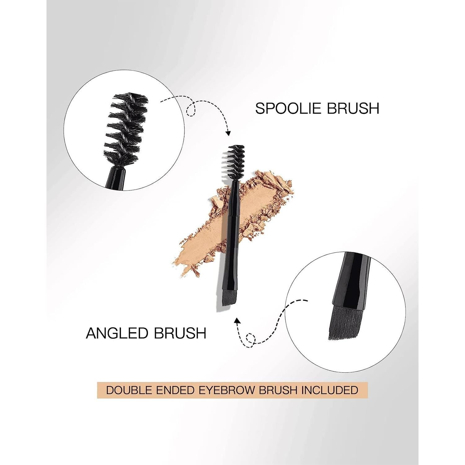 Paleta Compacta de Polvo para Cejas AMIIR 5 Colores con Pincel