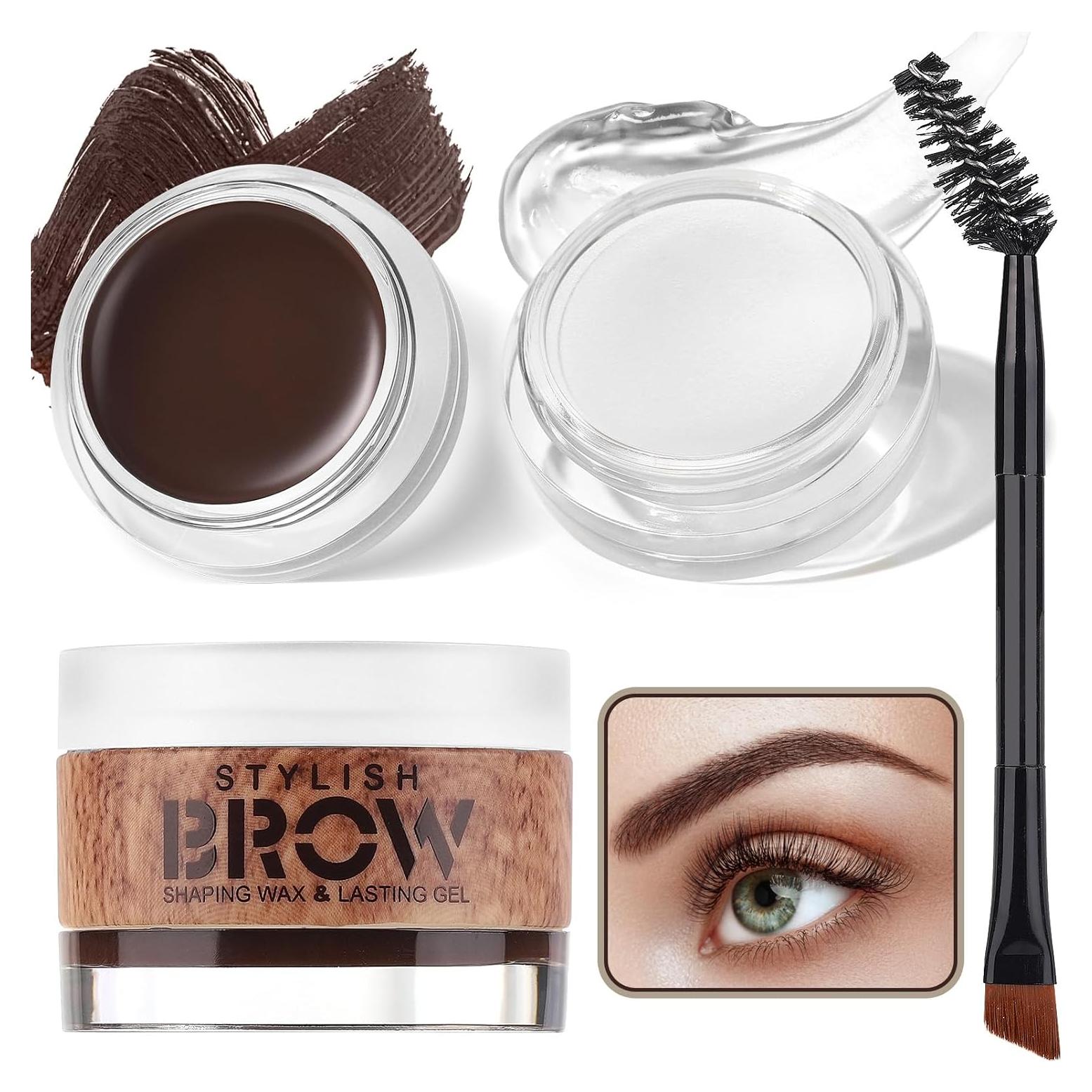 Kit de Maquillaje para Cejas UCANBE - Pomada y Gel Transparente