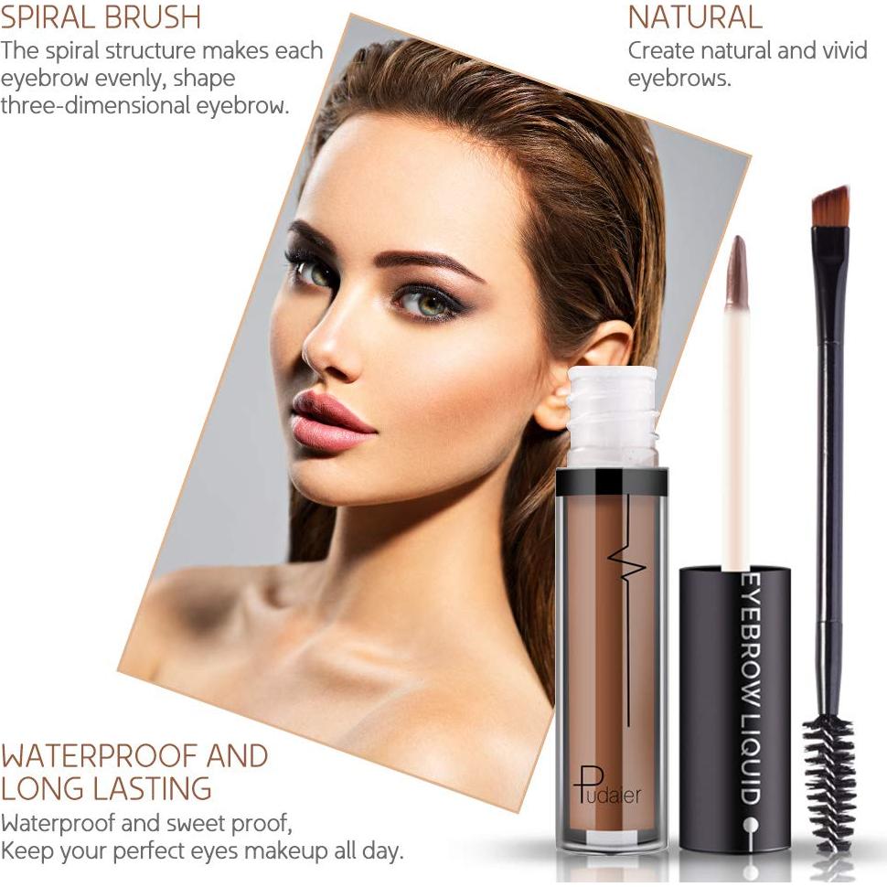 Gel de Cejas Impermeable YOLETO Marrón Oscuro 25g con Cepillo