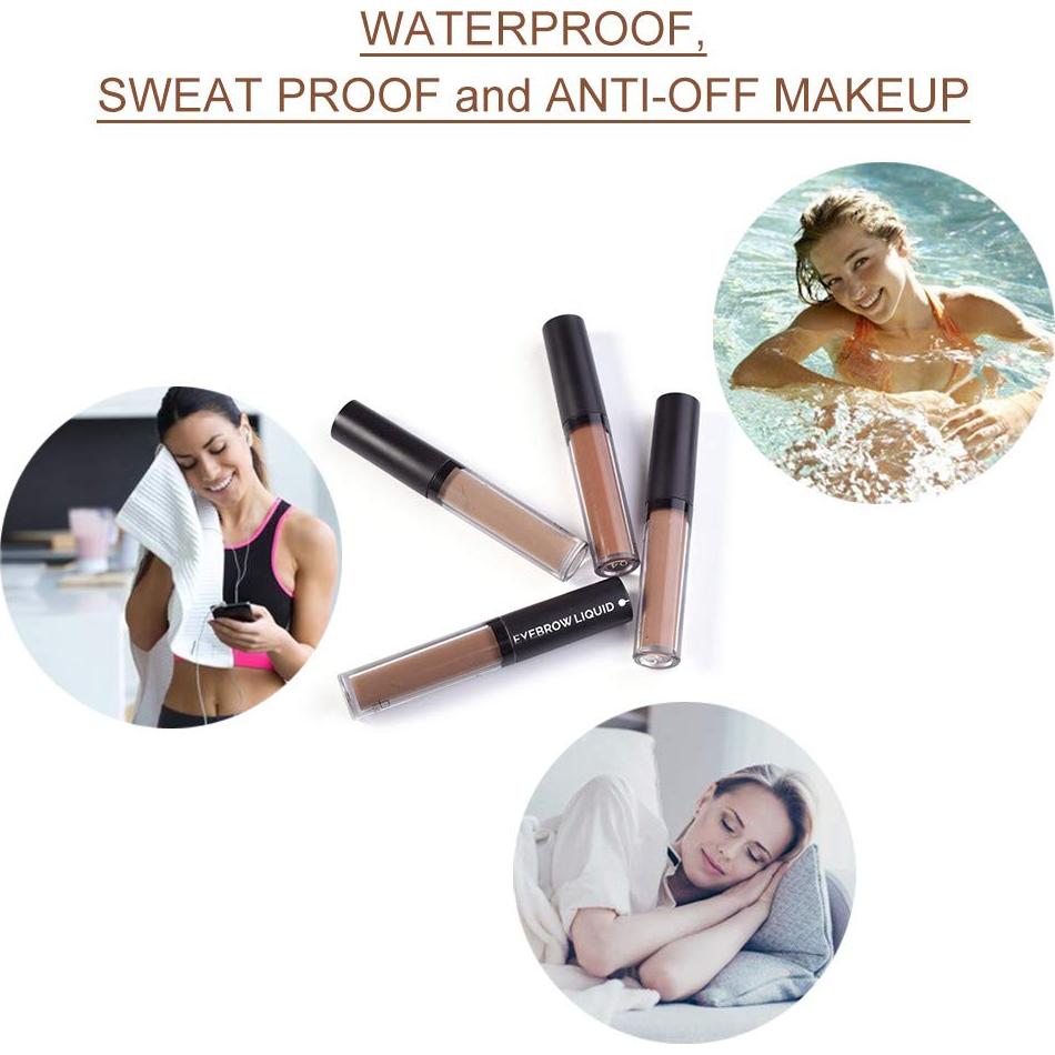 Gel de Cejas Impermeable YOLETO Marrón Oscuro 25g con Cepillo