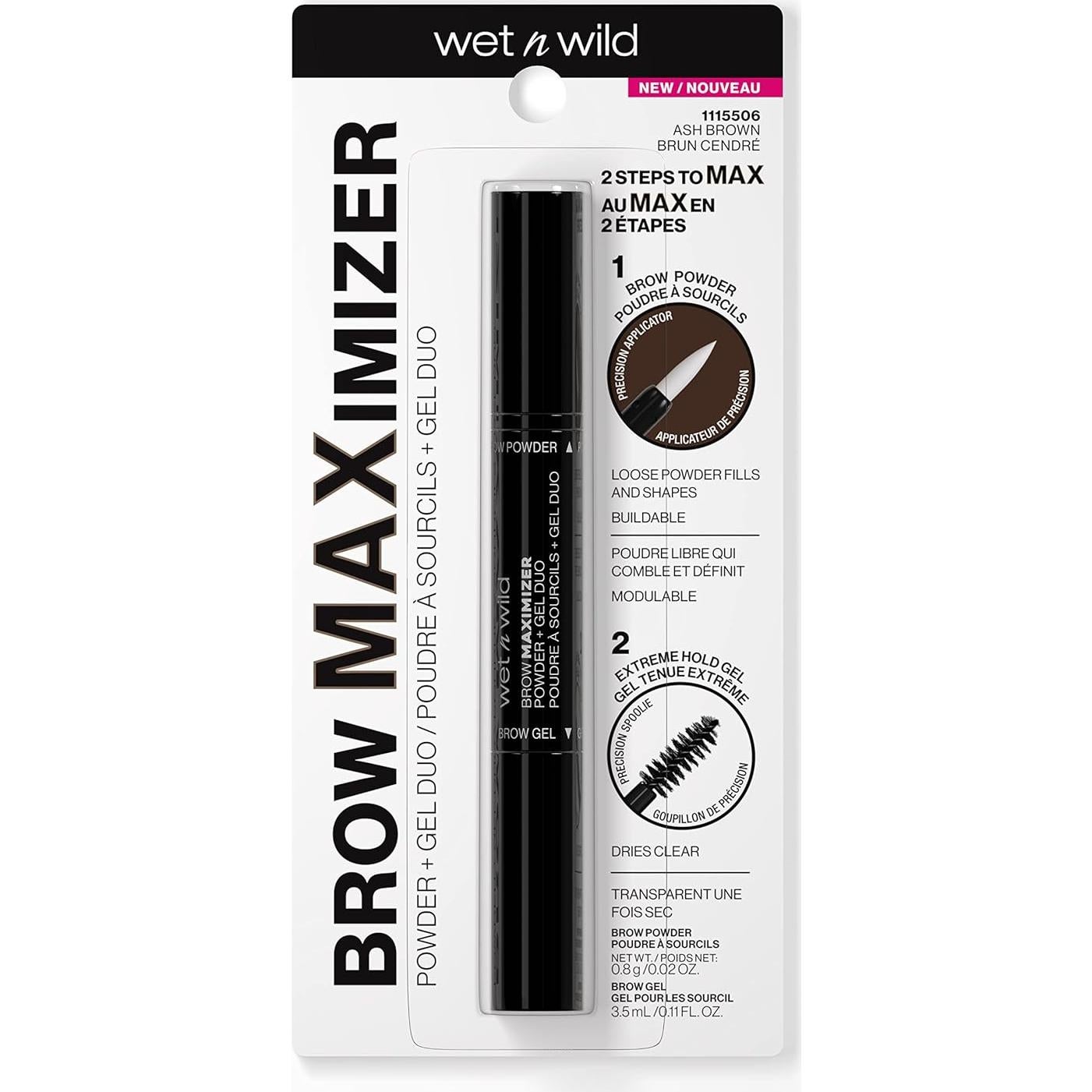 Duo Polvo y Gel para Cejas Wet n Wild Marrón Ceniza 3.13g