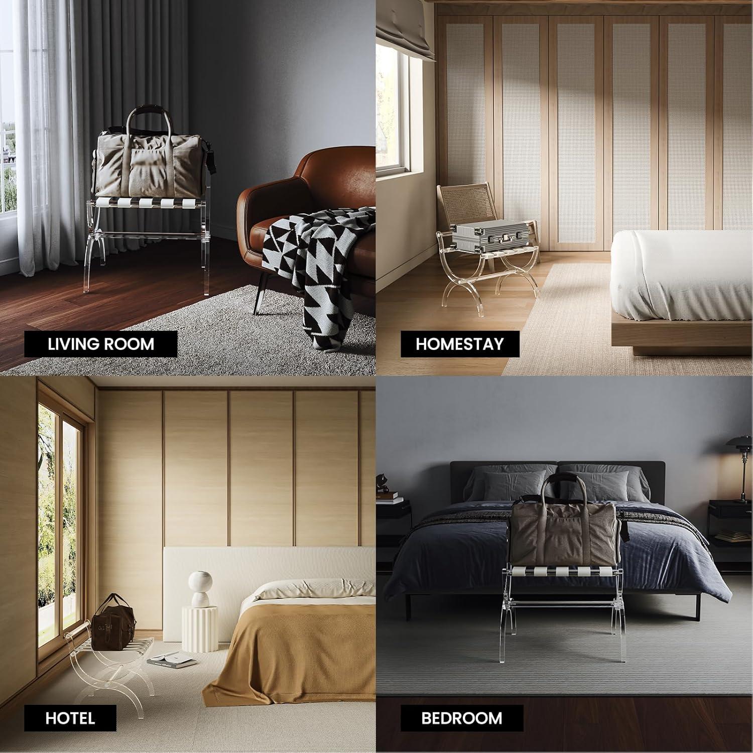 Soporte de Equipaje Acrílico Byingo Plegable 22-45 kg