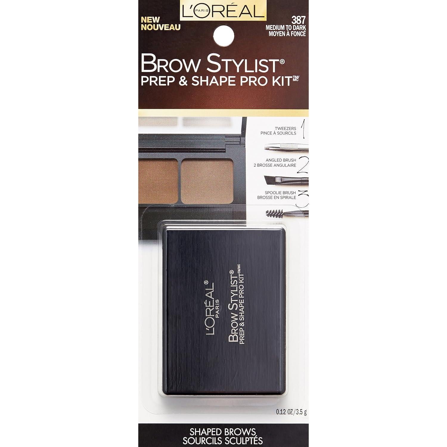 Kit de Cejas L'Oréal Paris Brow Stylist Pro 3.4 g Medio a Oscuro