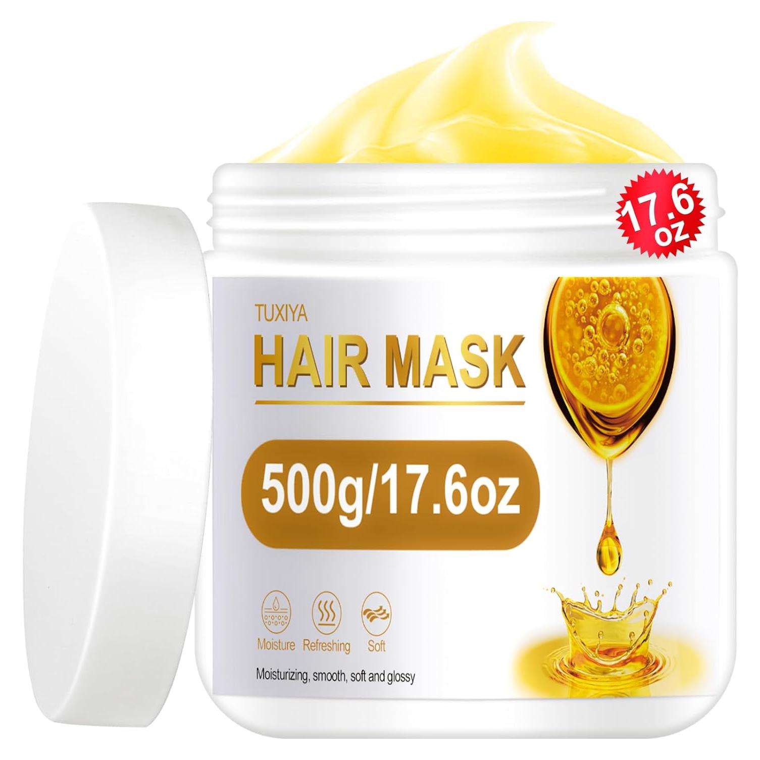 Mascarilla capilar TUXIYA 500g colágeno y queratina 3 min