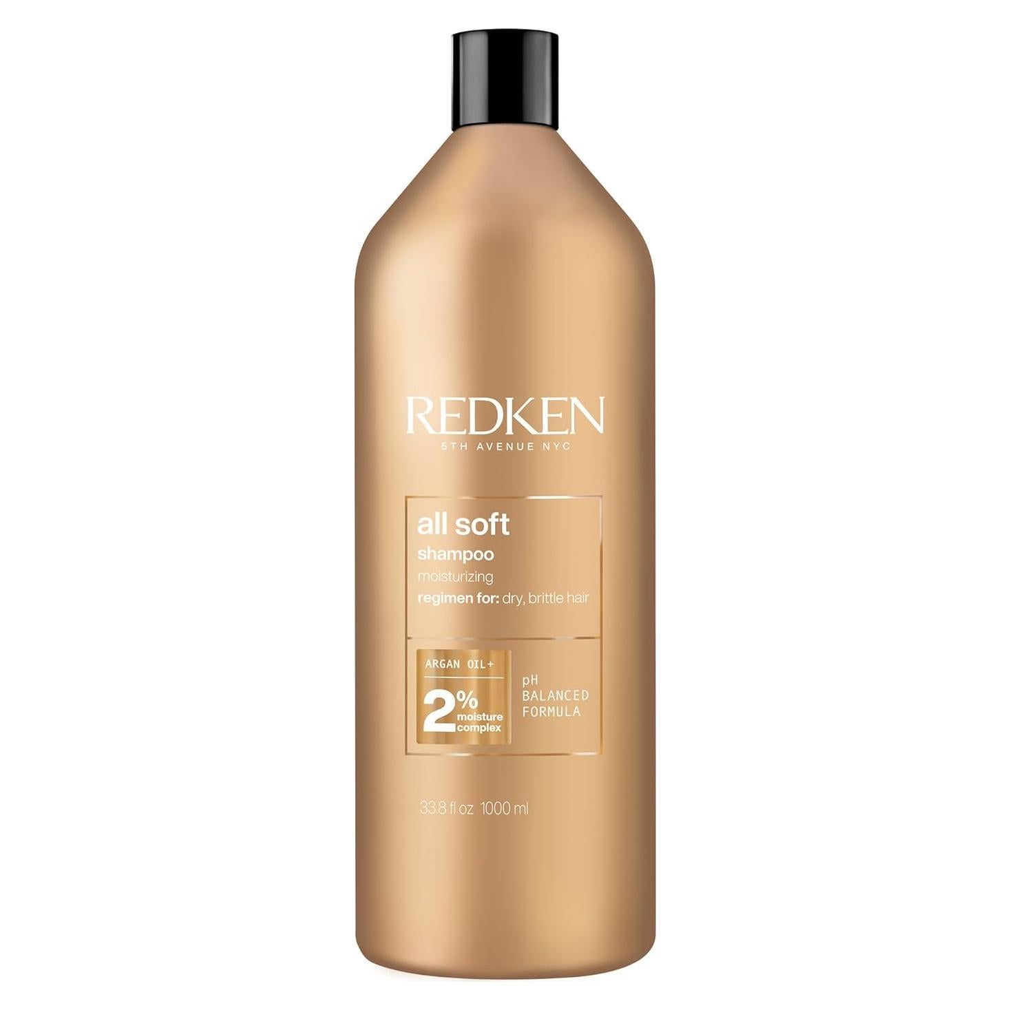 Champú Redken All Soft 1000 ml - Hidrata y Suaviza Cabello Seco
