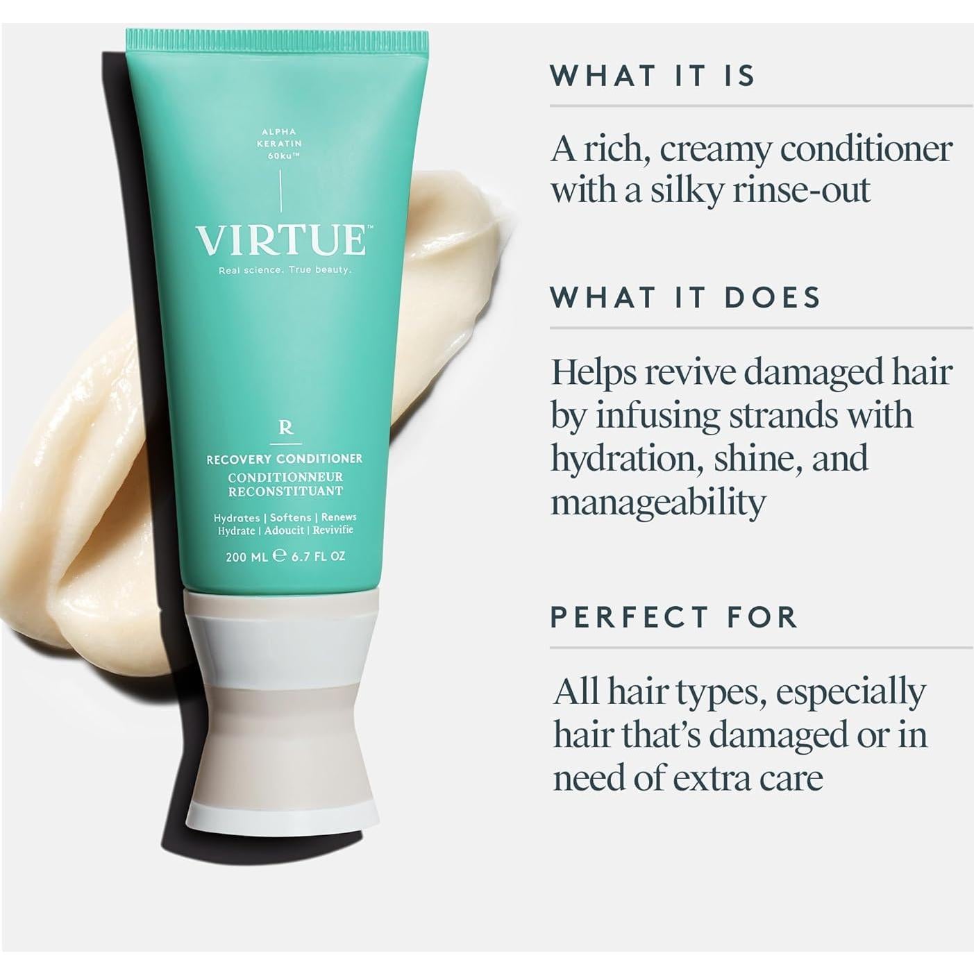 Acondicionador Virtue 198 ml - Recuperación y Queratina