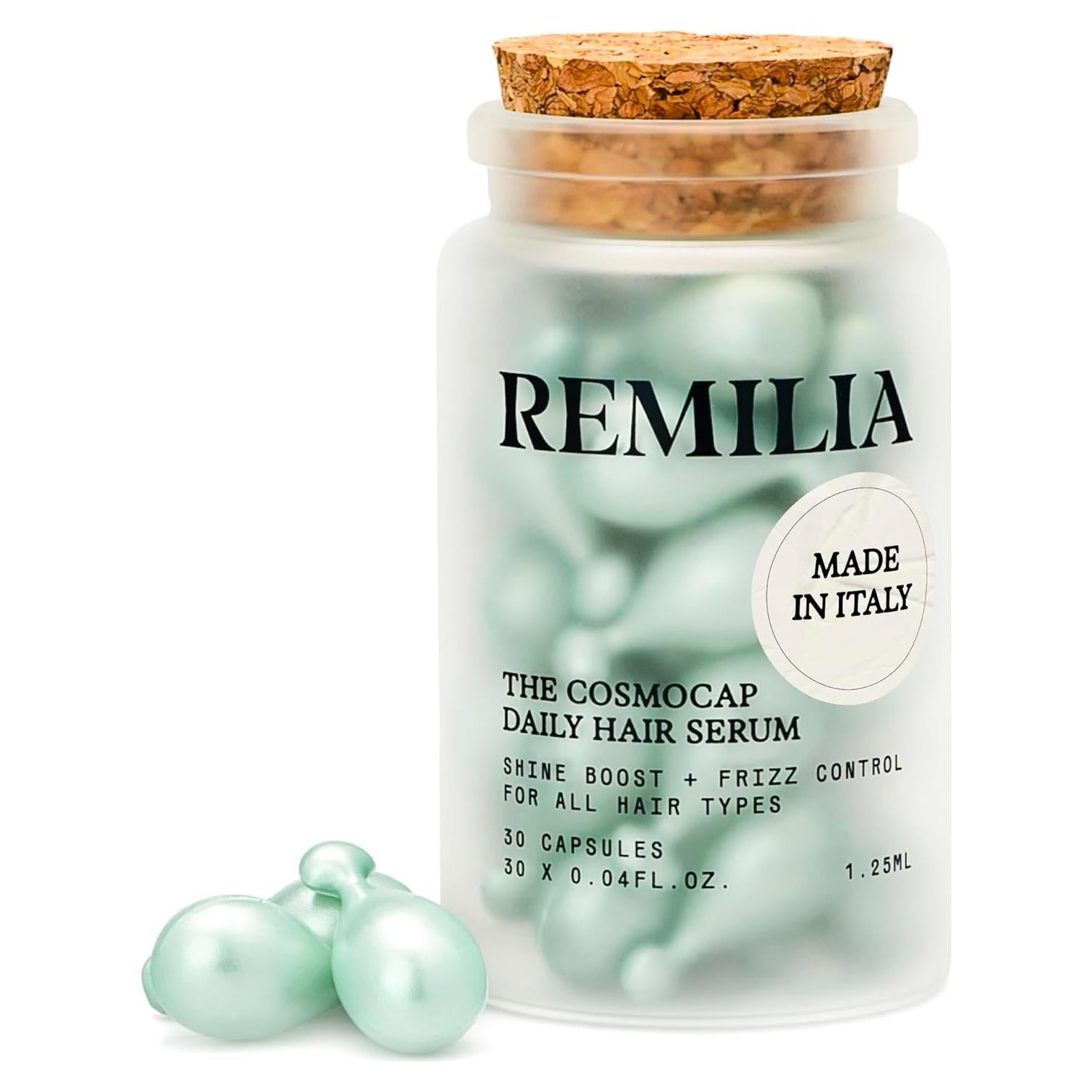 Suero para Cabello Frizado Remilia - Tratamiento Anti-Frizz 30 Cápsulas