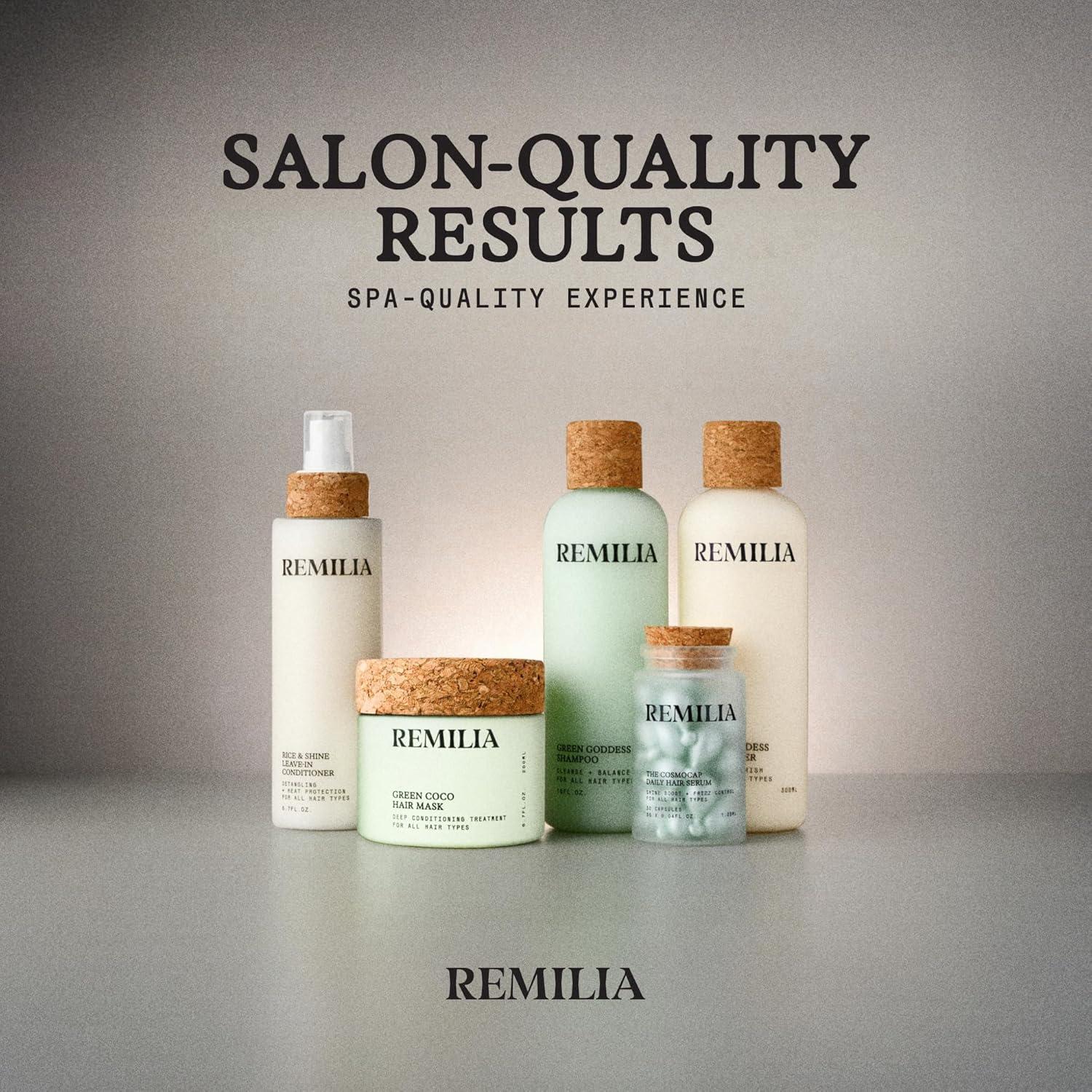 Suero para Cabello Frizado Remilia - Tratamiento Anti-Frizz 30 Cápsulas